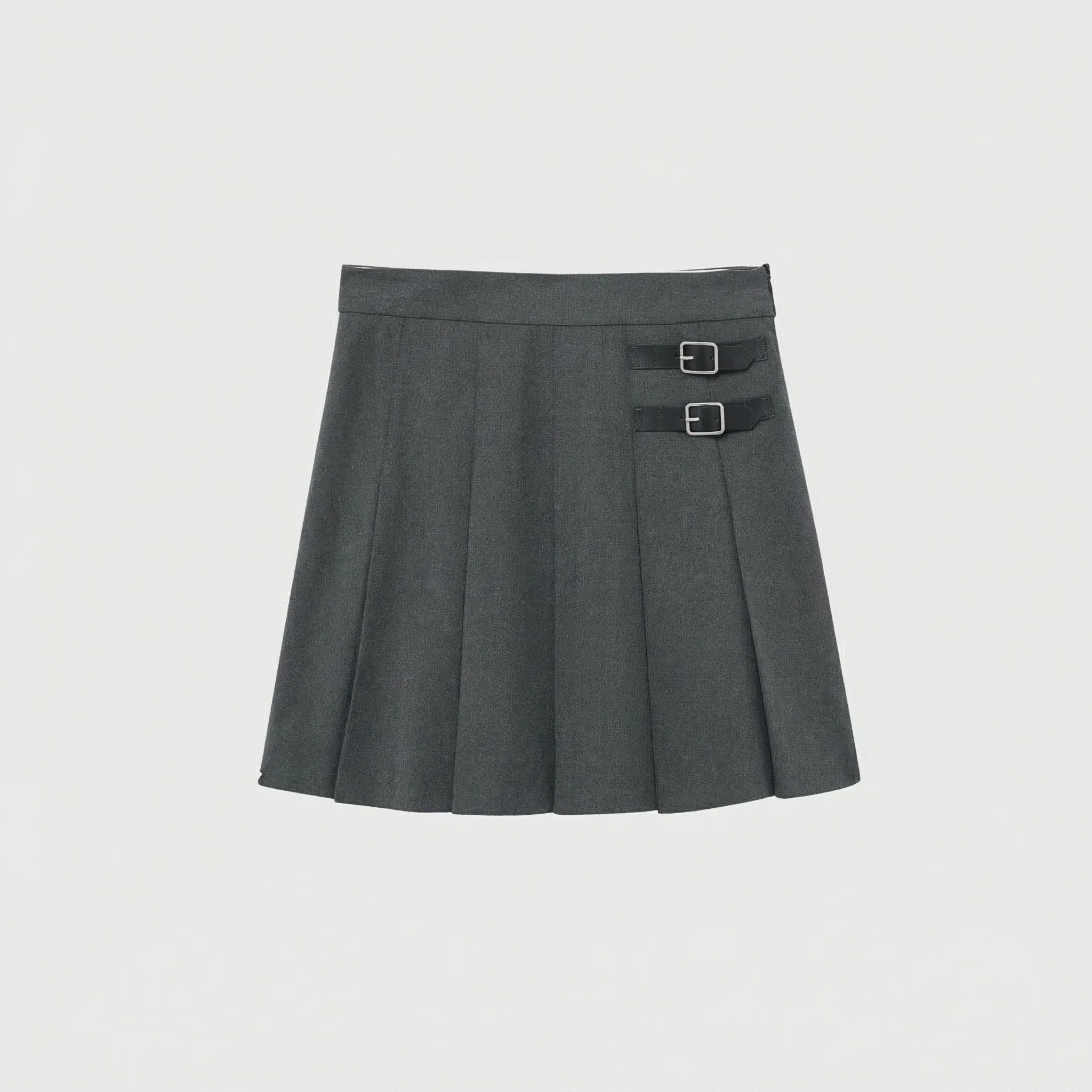Boxy Pleated Skirt and Oversized Blazer Ensemble - Image 8