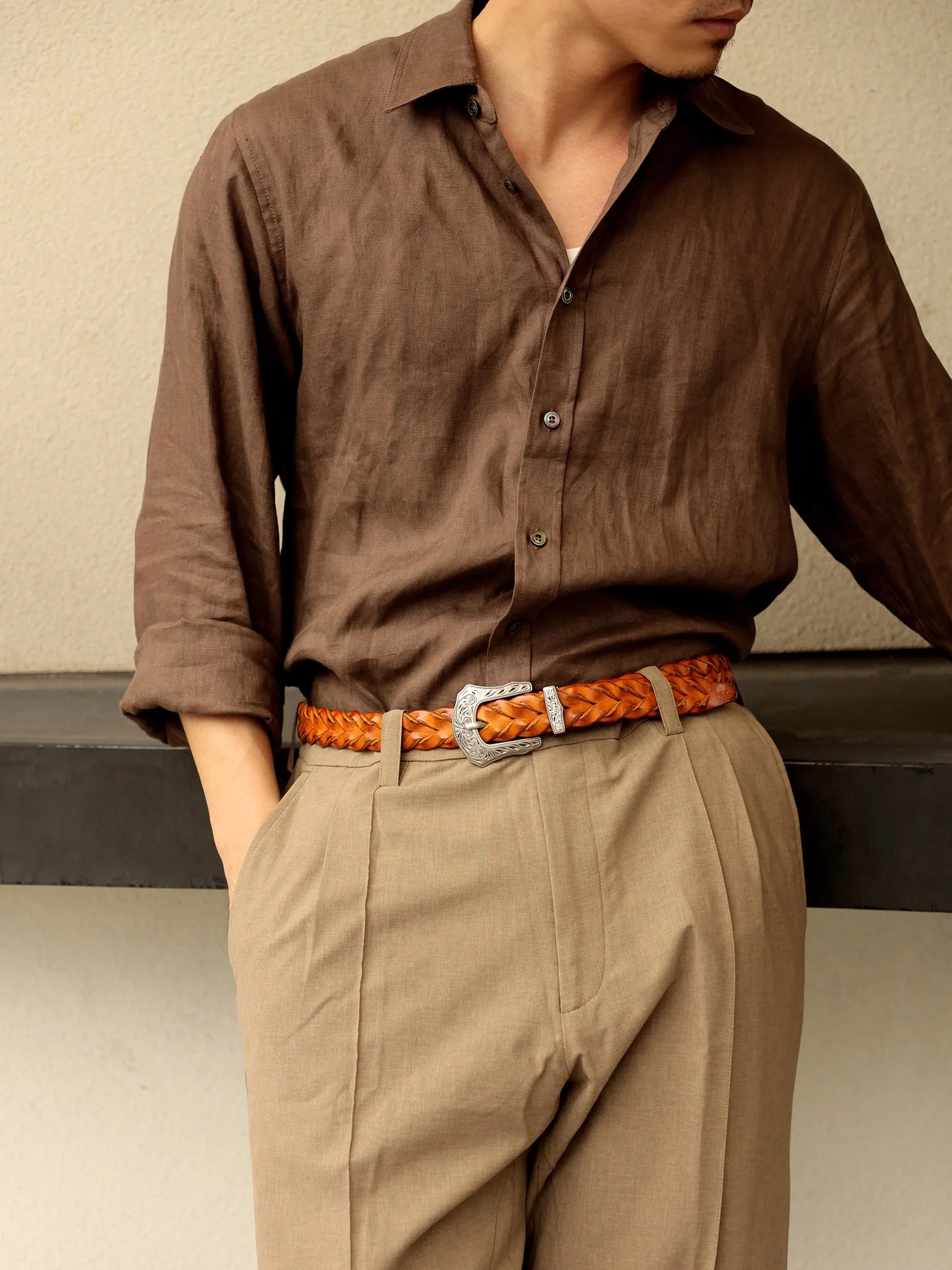 Braided Cowhide Western Belt - Image 2