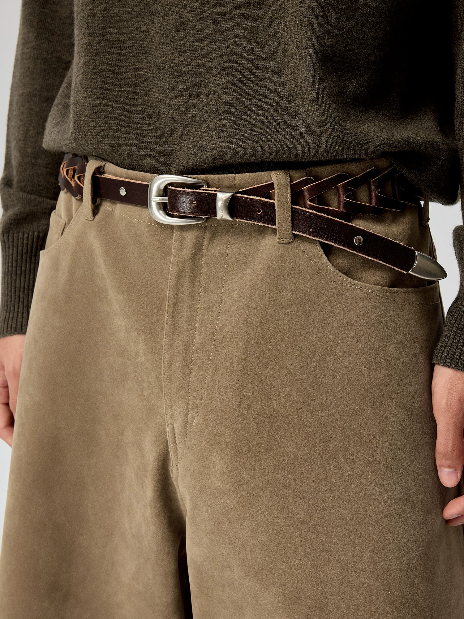Braided Leather Belt