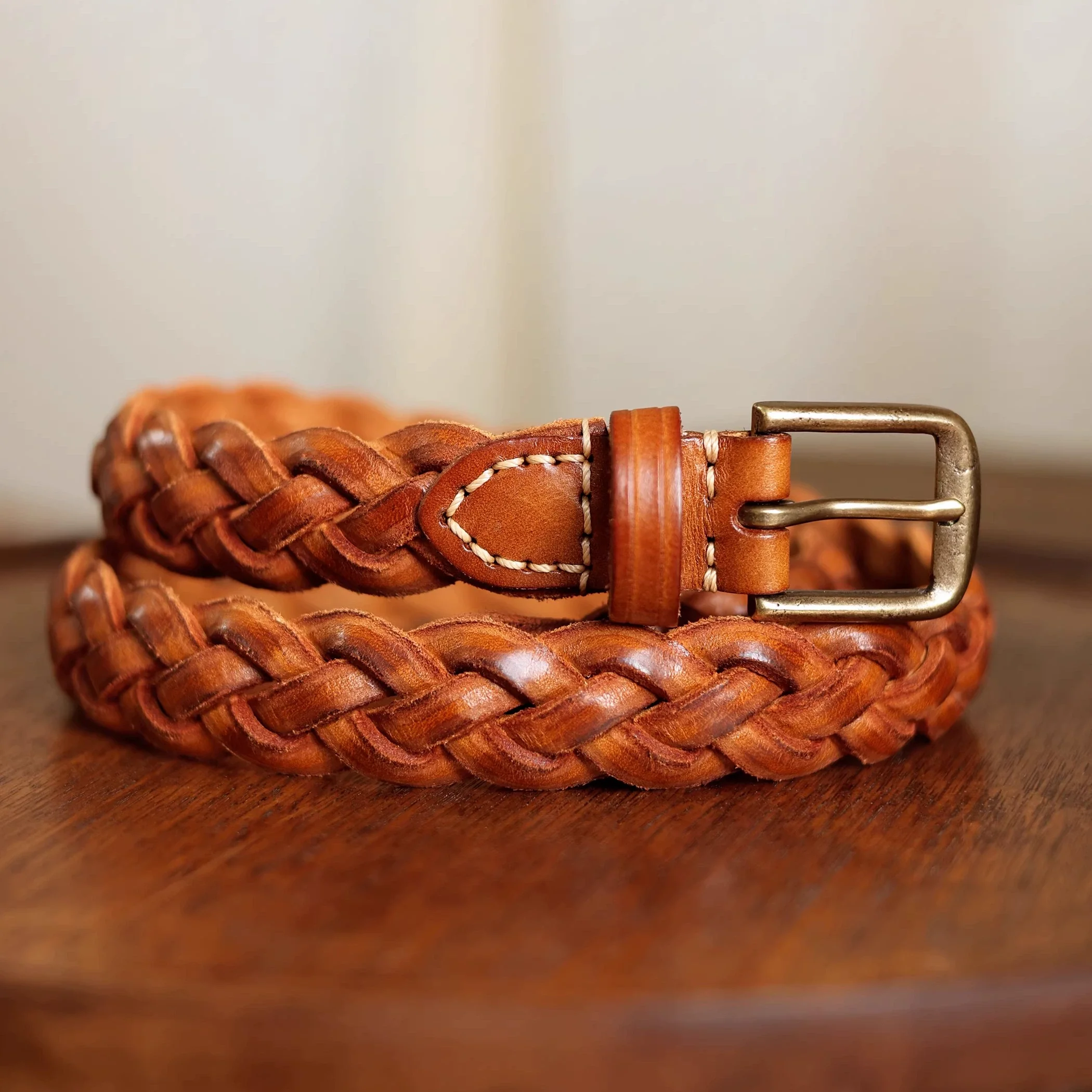 Braided Leather Belt, 3 cm - Image 10