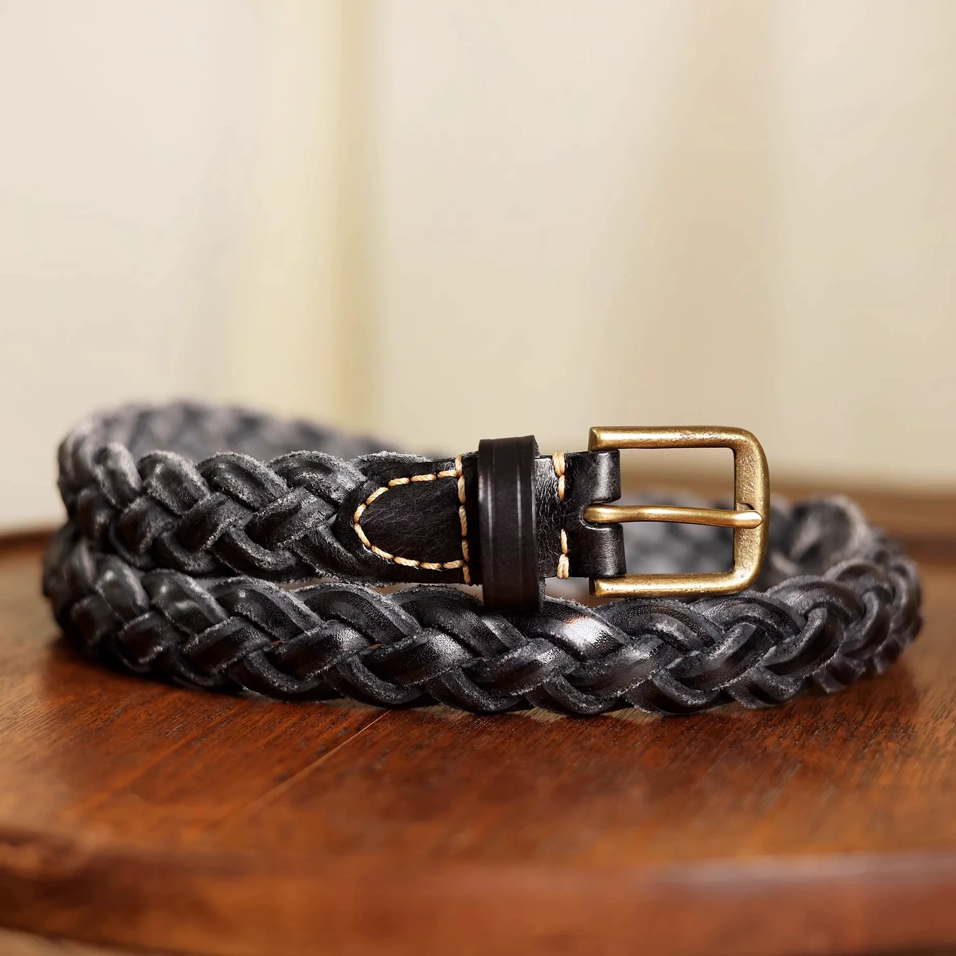 Braided Leather Belt, 3 cm - Image 14