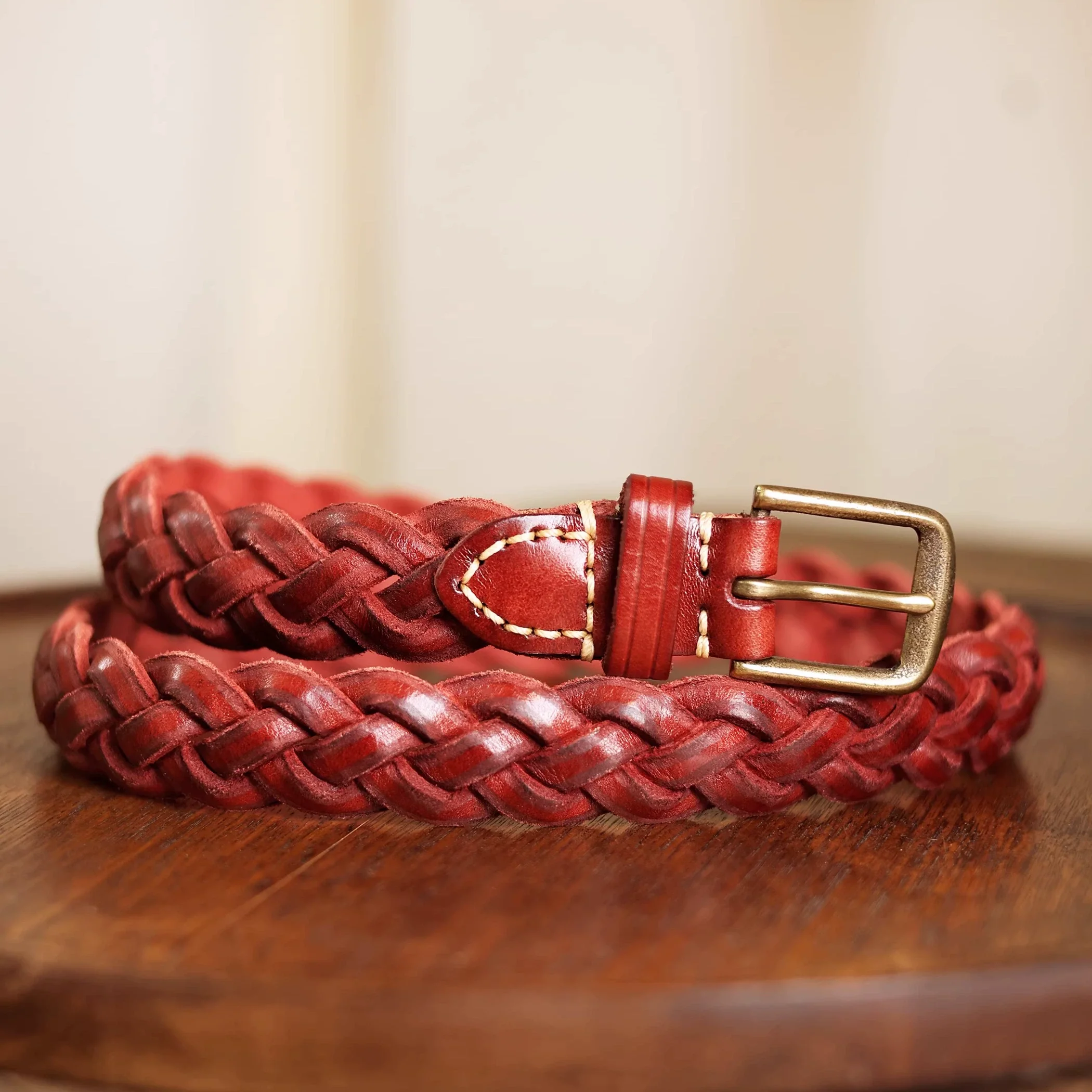 Braided Leather Belt, 3 cm - Image 22