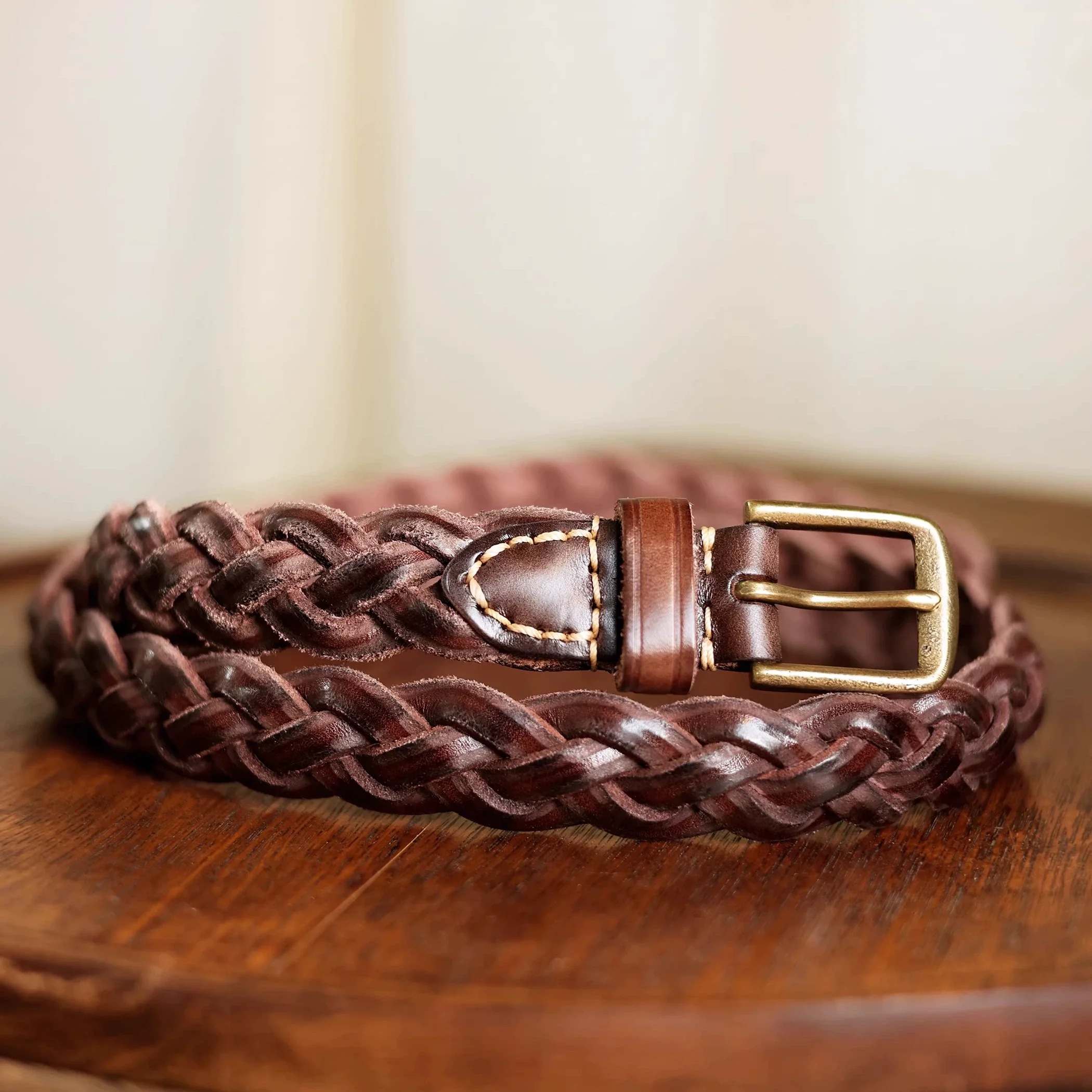 Braided Leather Belt, 3 cm - Image 24