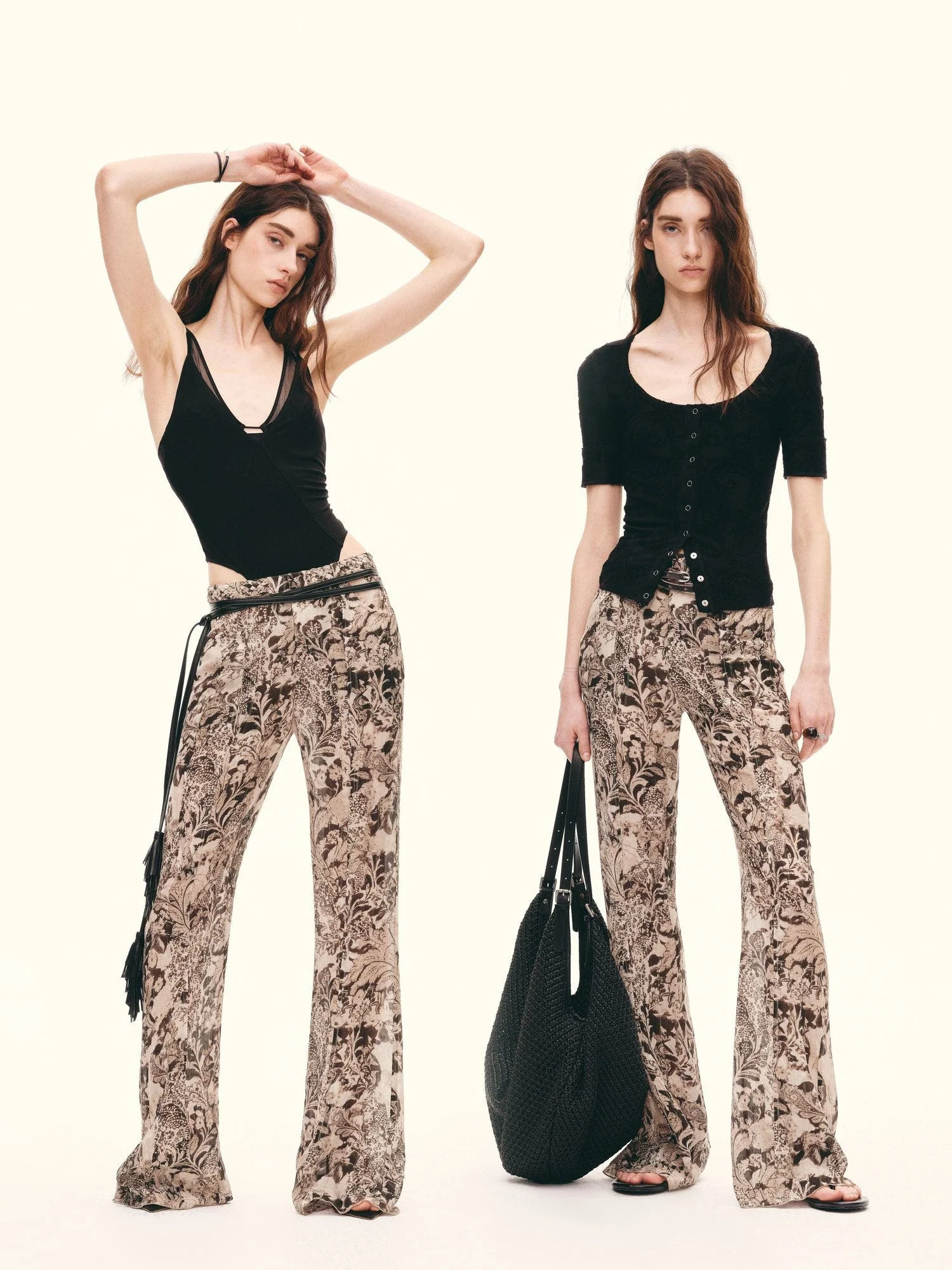 Braided Waist Flare Pants - Image 2