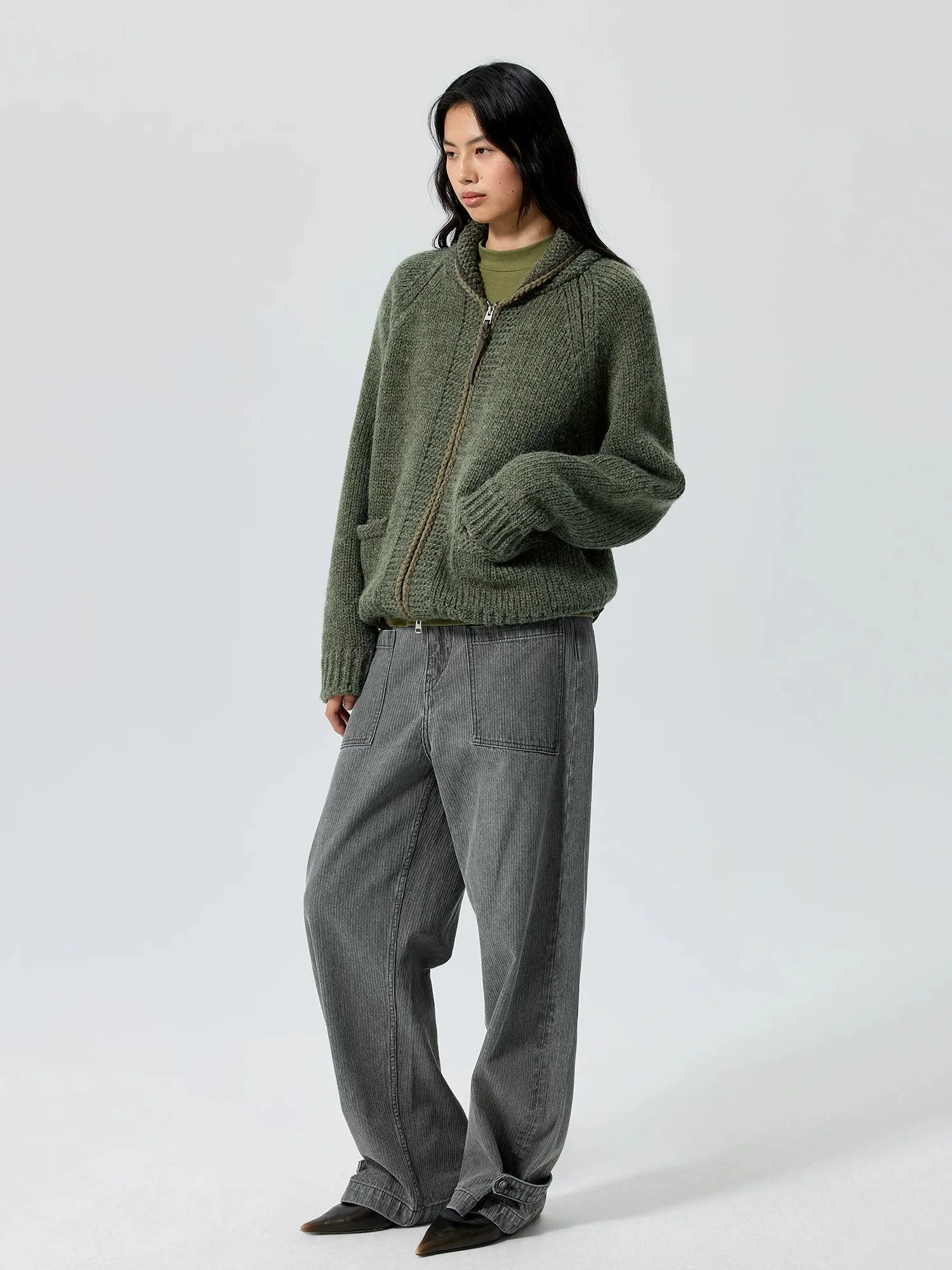 Braided Zip Wool-Blend Cardigan - Image 4