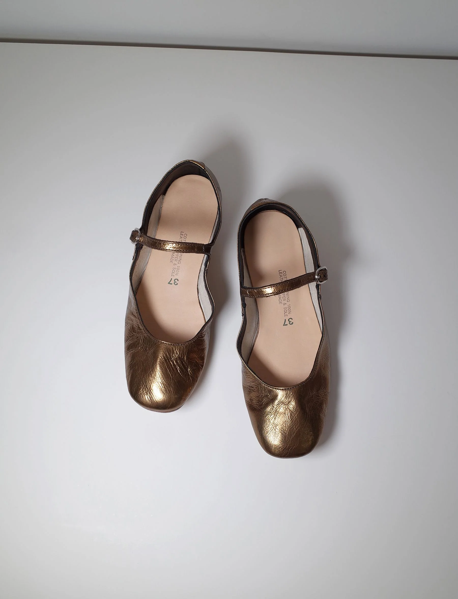 Bronze Mary Jane Flats - Image 2