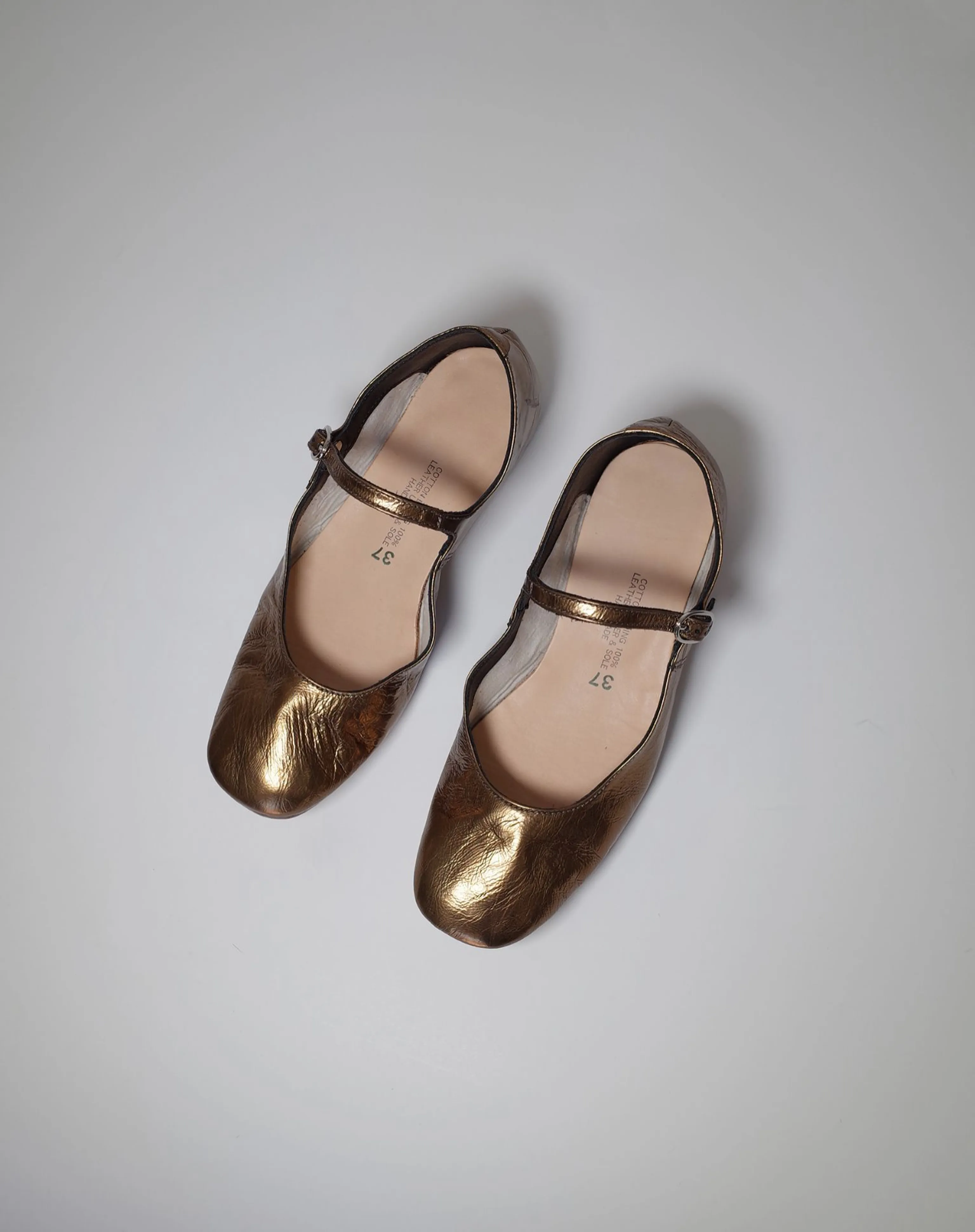 Bronze Mary Jane Flats - Image 3