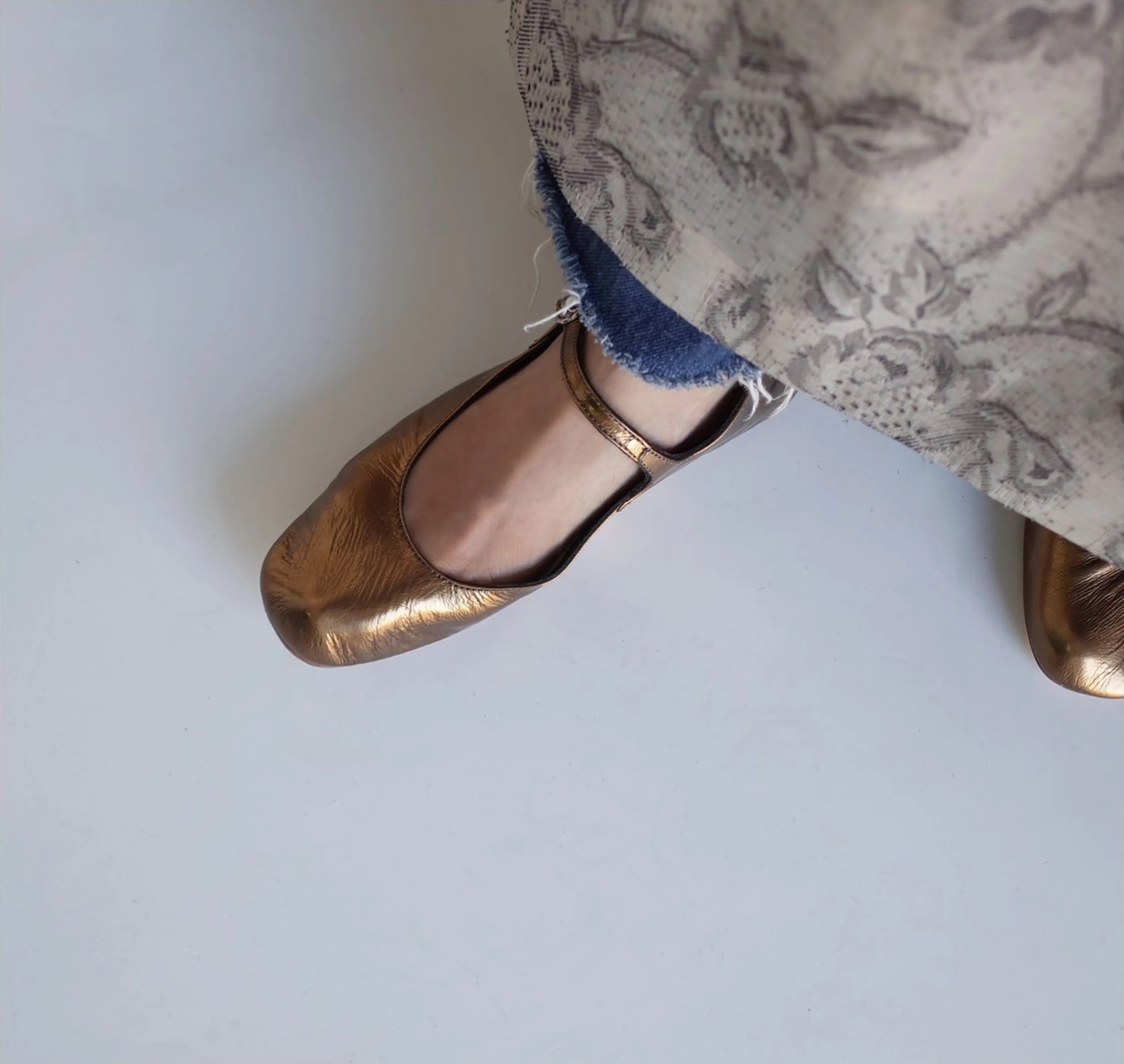 Bronze Mary Jane Flats - Image 4