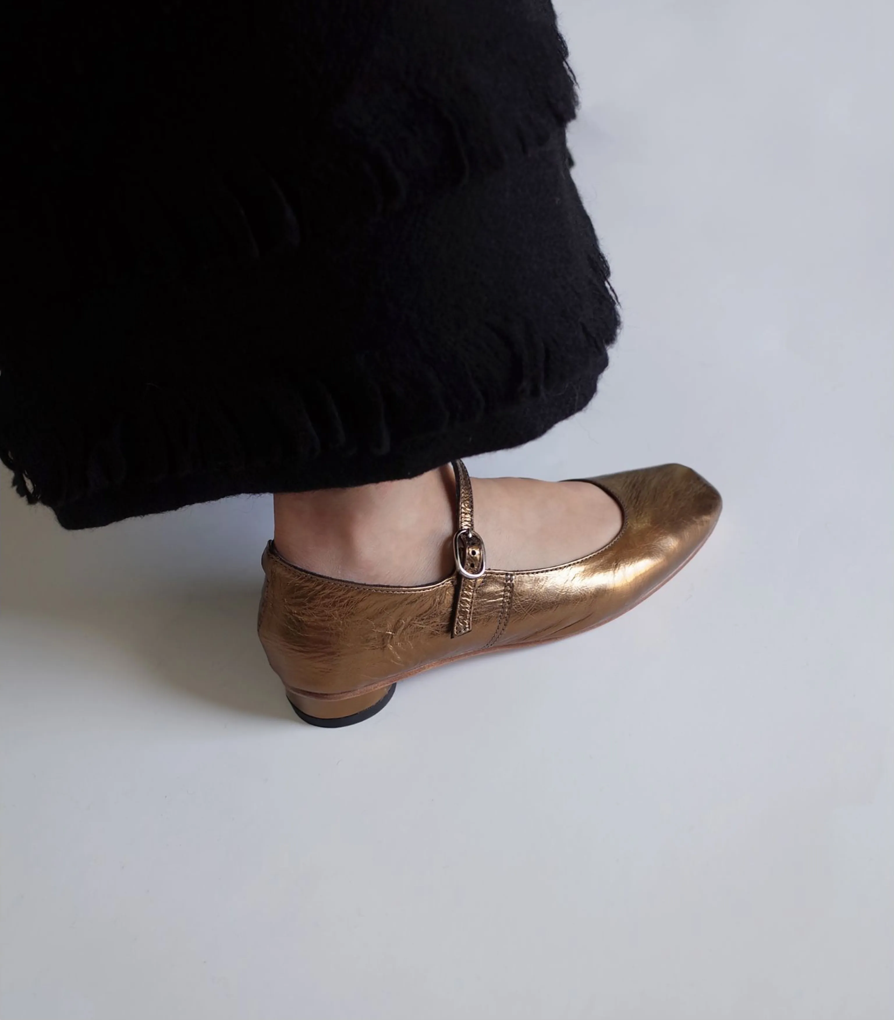 Bronze Mary Jane Flats - Image 5