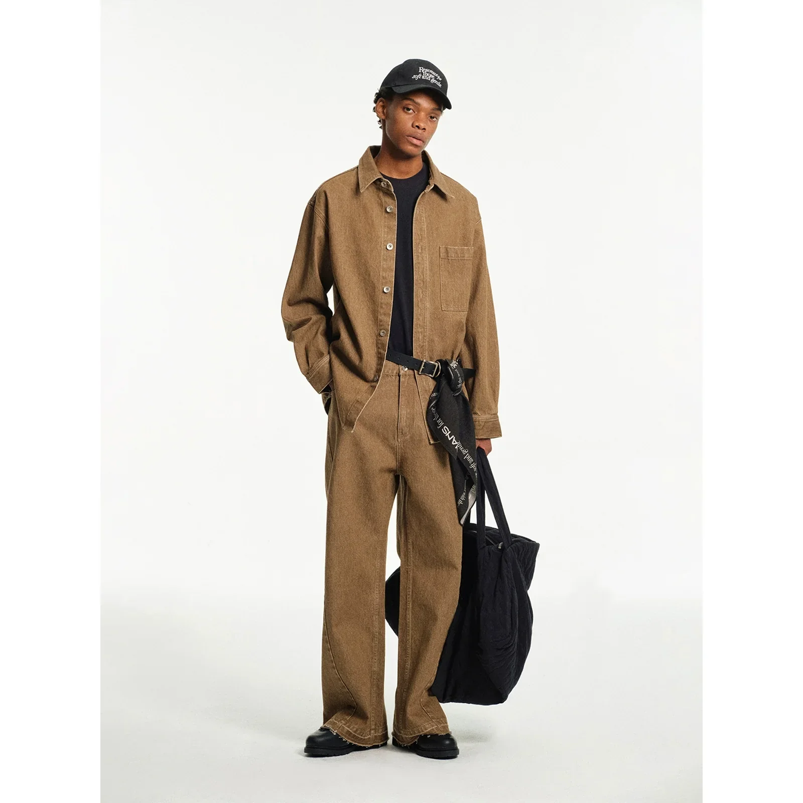Brown Denim Shirt - Image 3
