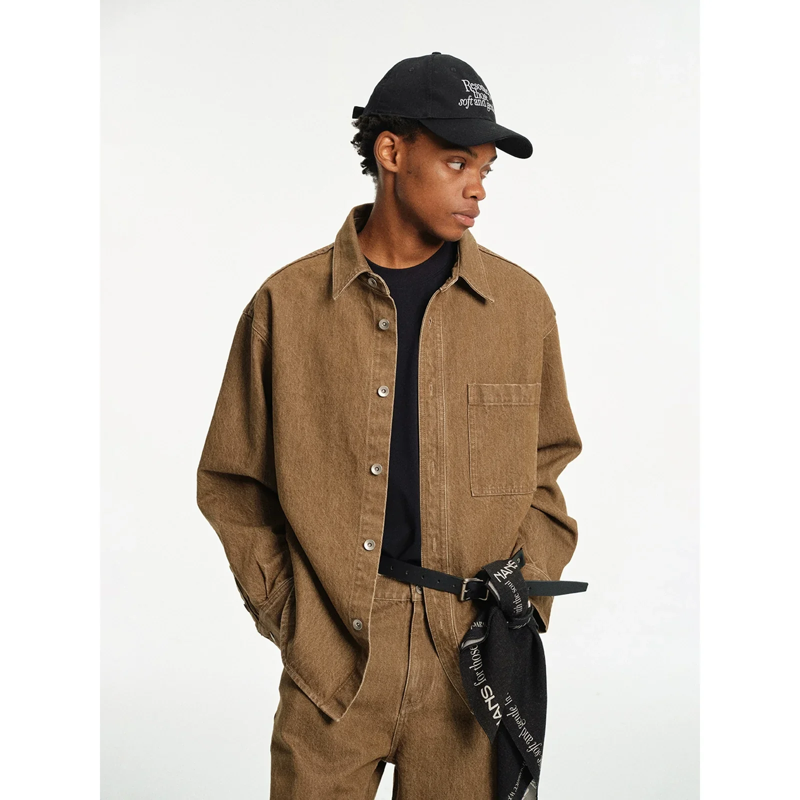 Brown Denim Shirt - Image 4