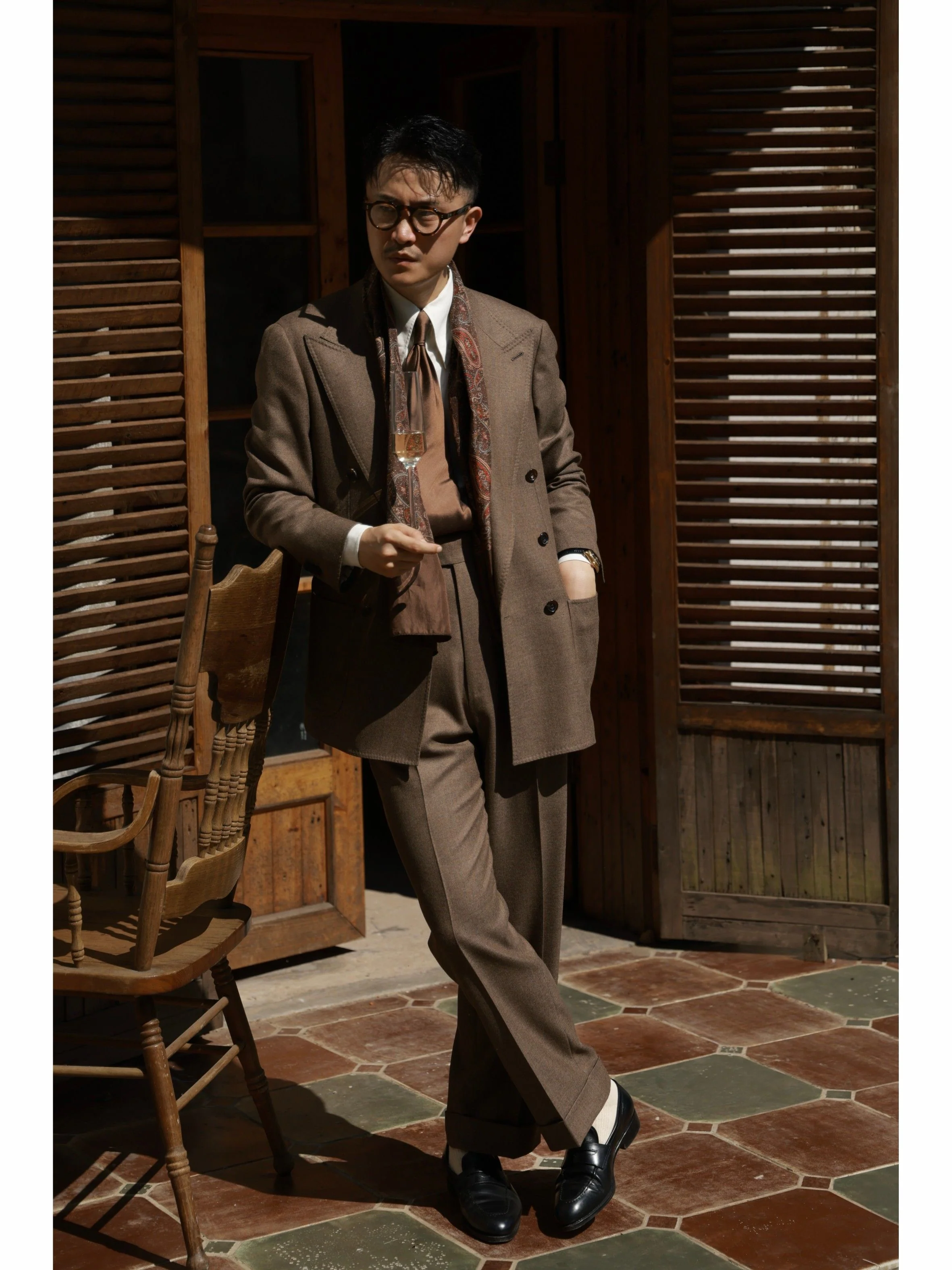 Brown Double-Breasted Blazer - Image 3