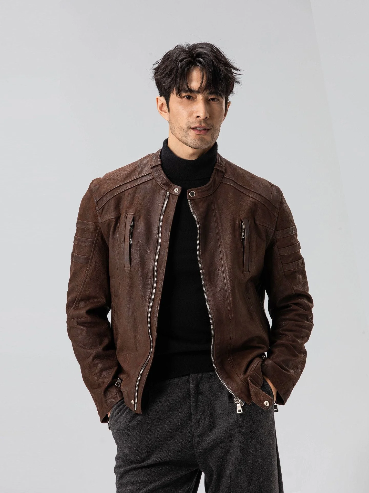 Brown Leather Racer