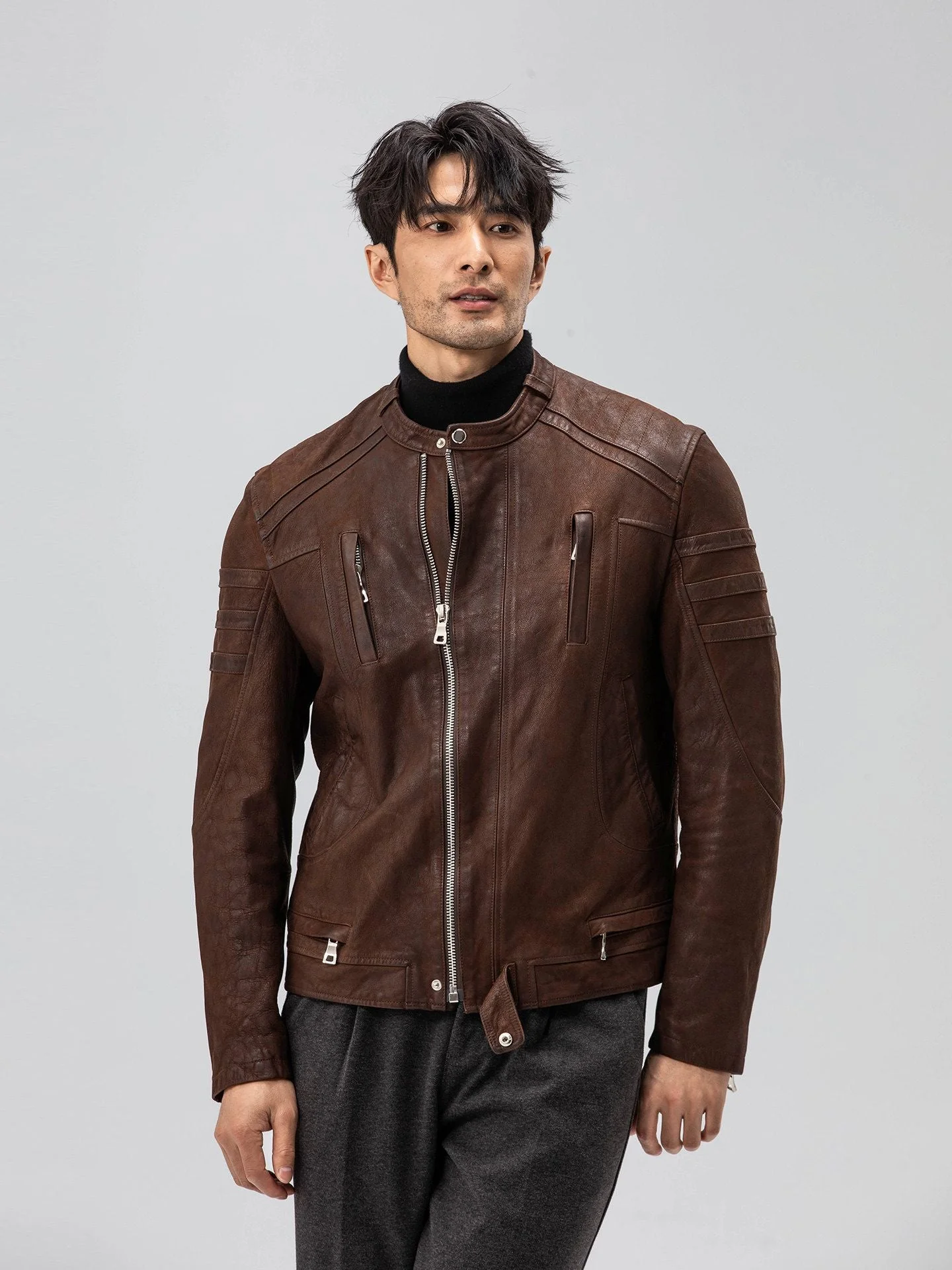 Brown Leather Racer - Image 4