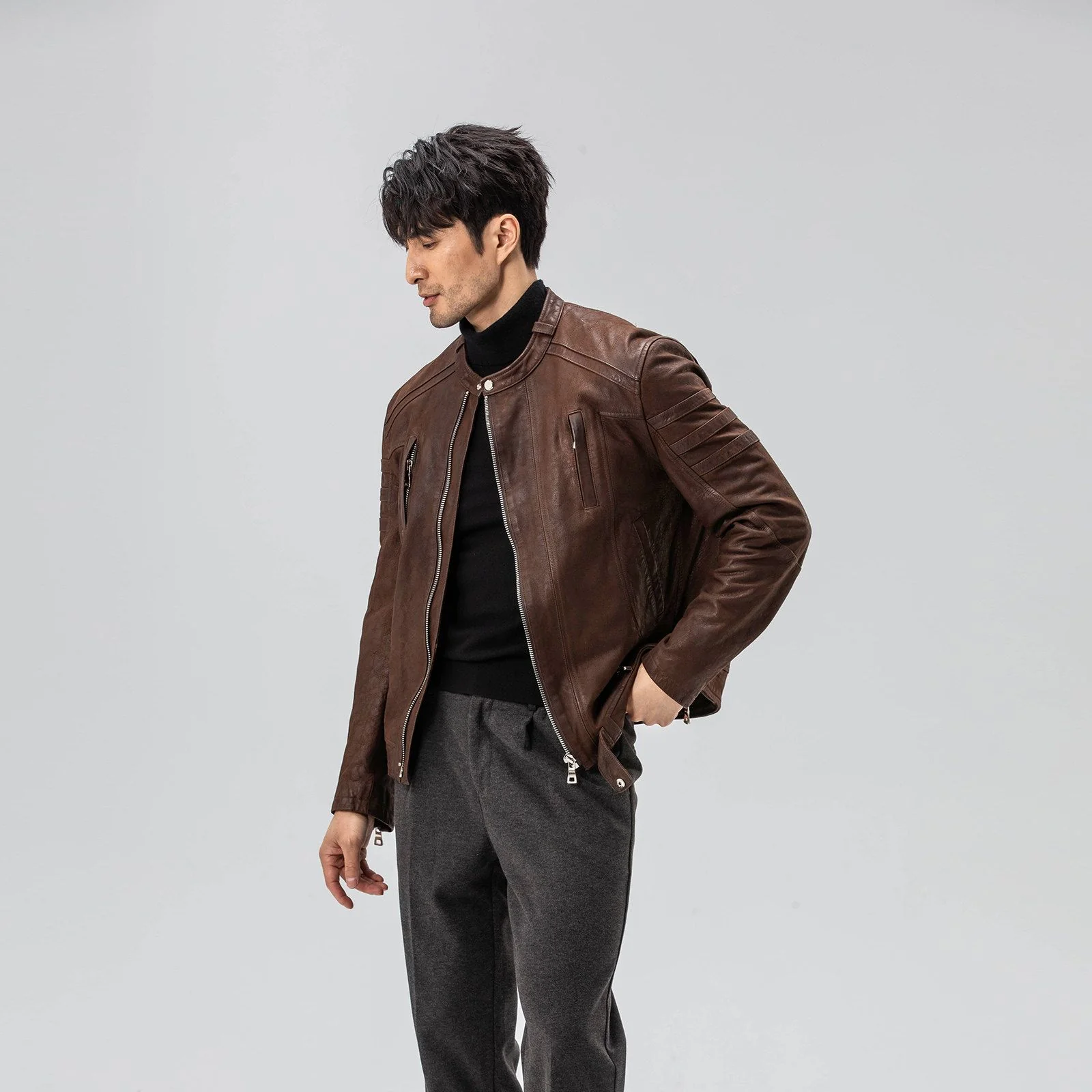 Brown Leather Racer - Image 6