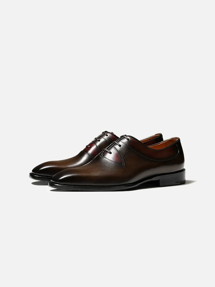 Brown Patina Oxford Shoes - Image 2