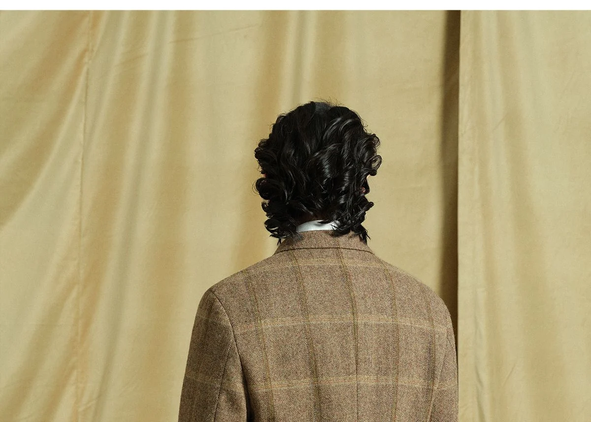Brown Plaid Wool Blazer - Image 3