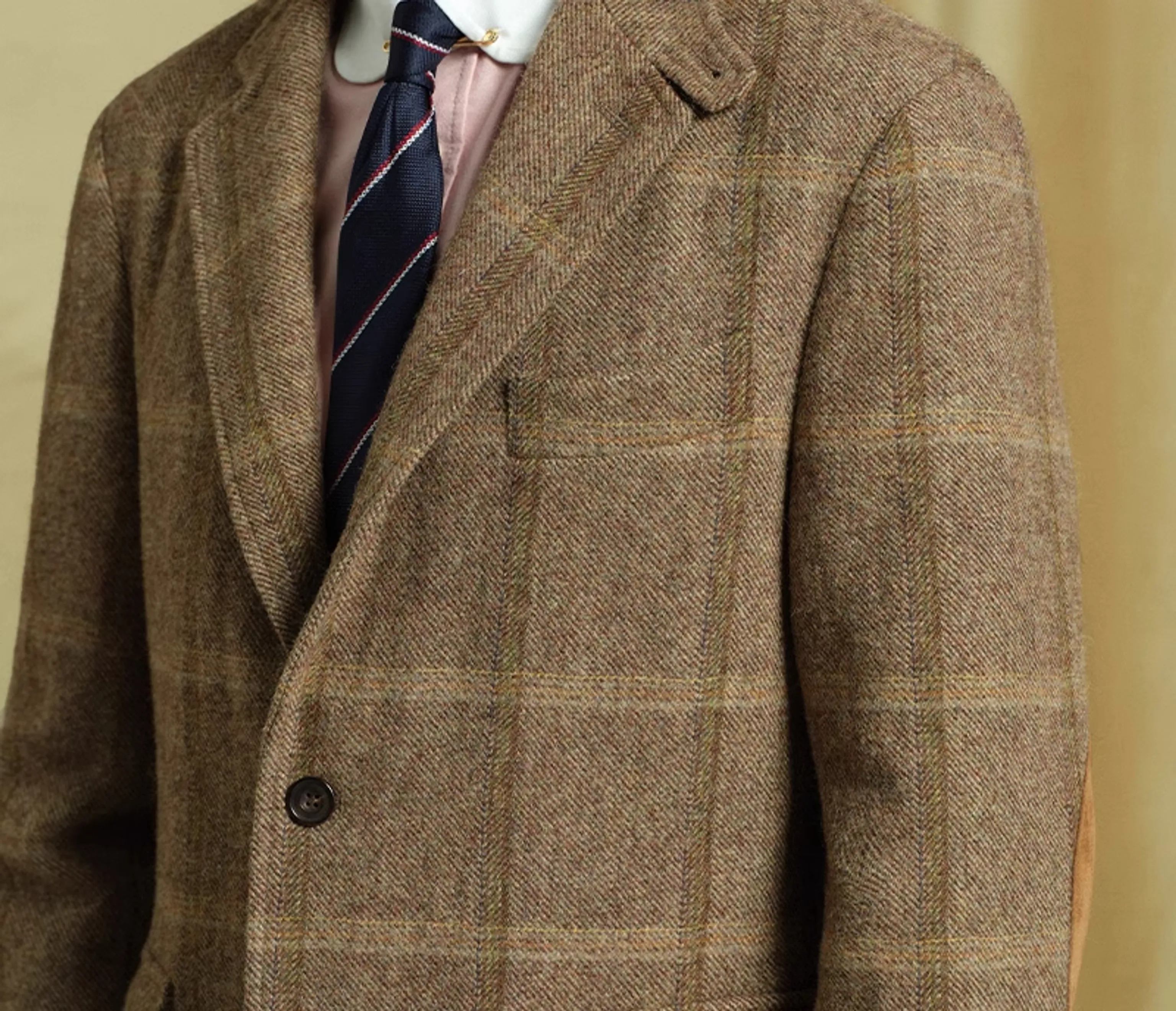 Brown Plaid Wool Blazer - Image 8