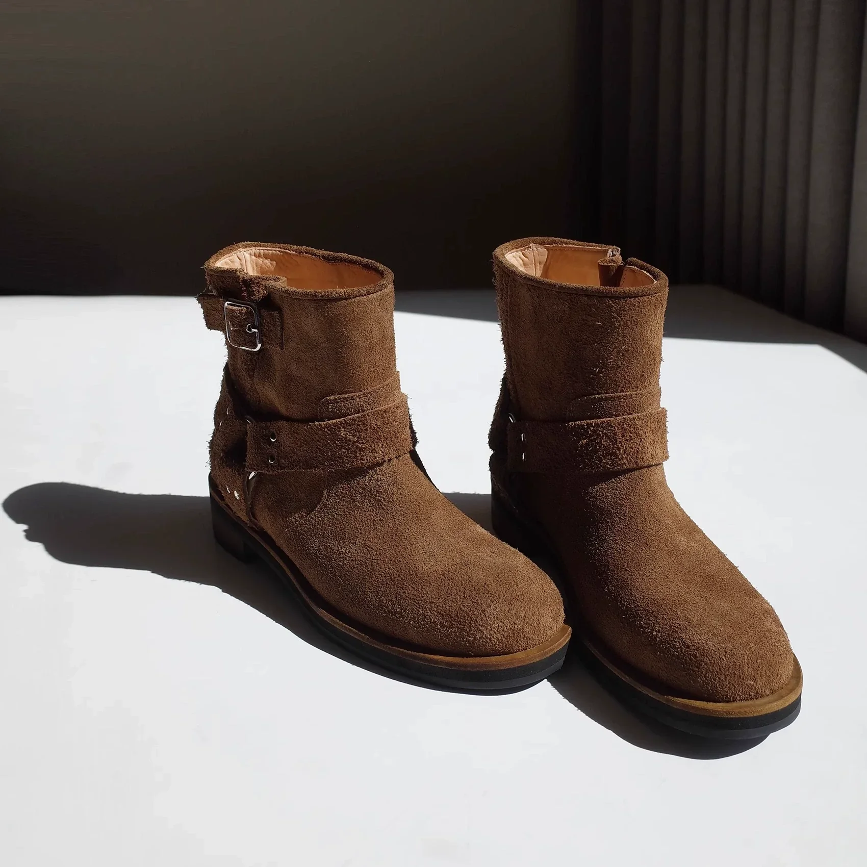 Brown Suede Ankle Boots