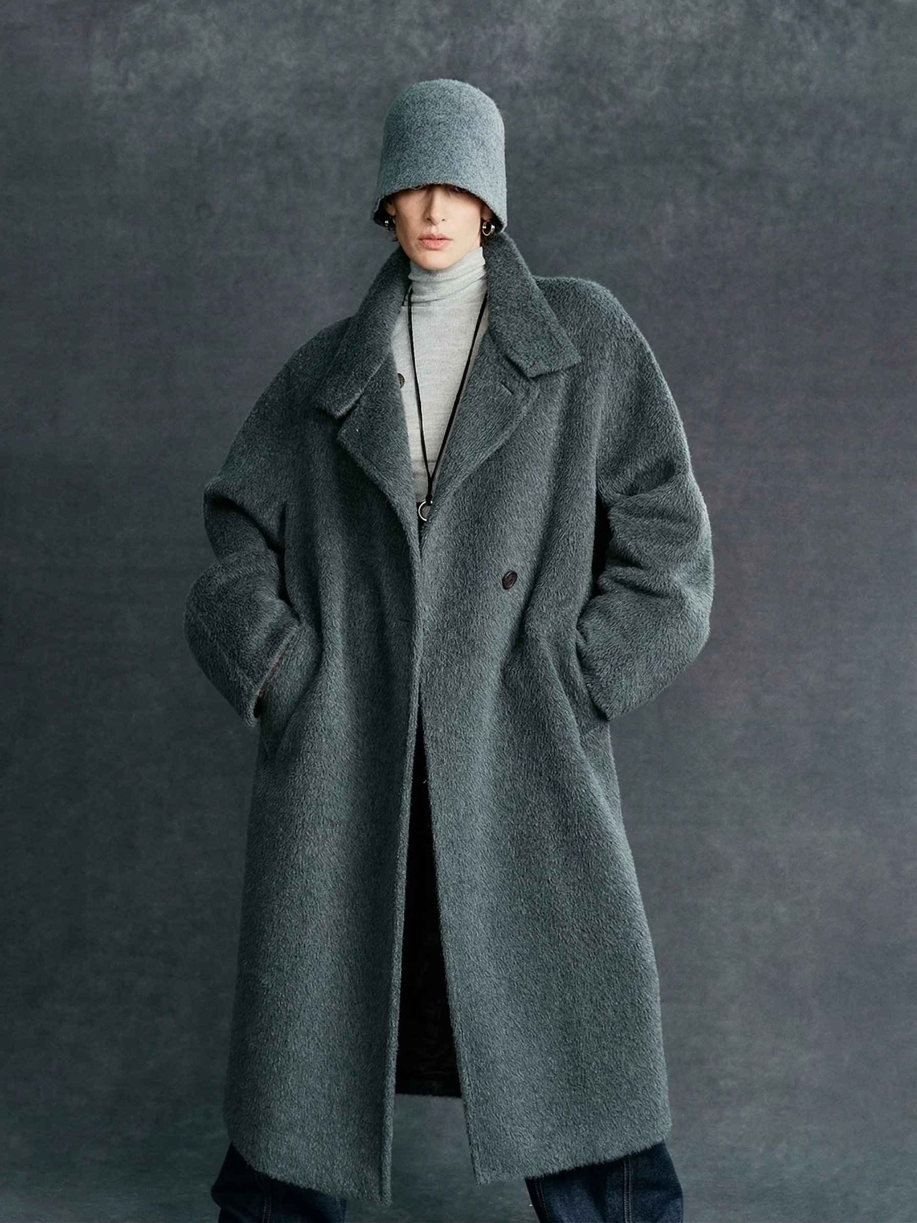 Brushed Alpaca Overcoat - Image 15