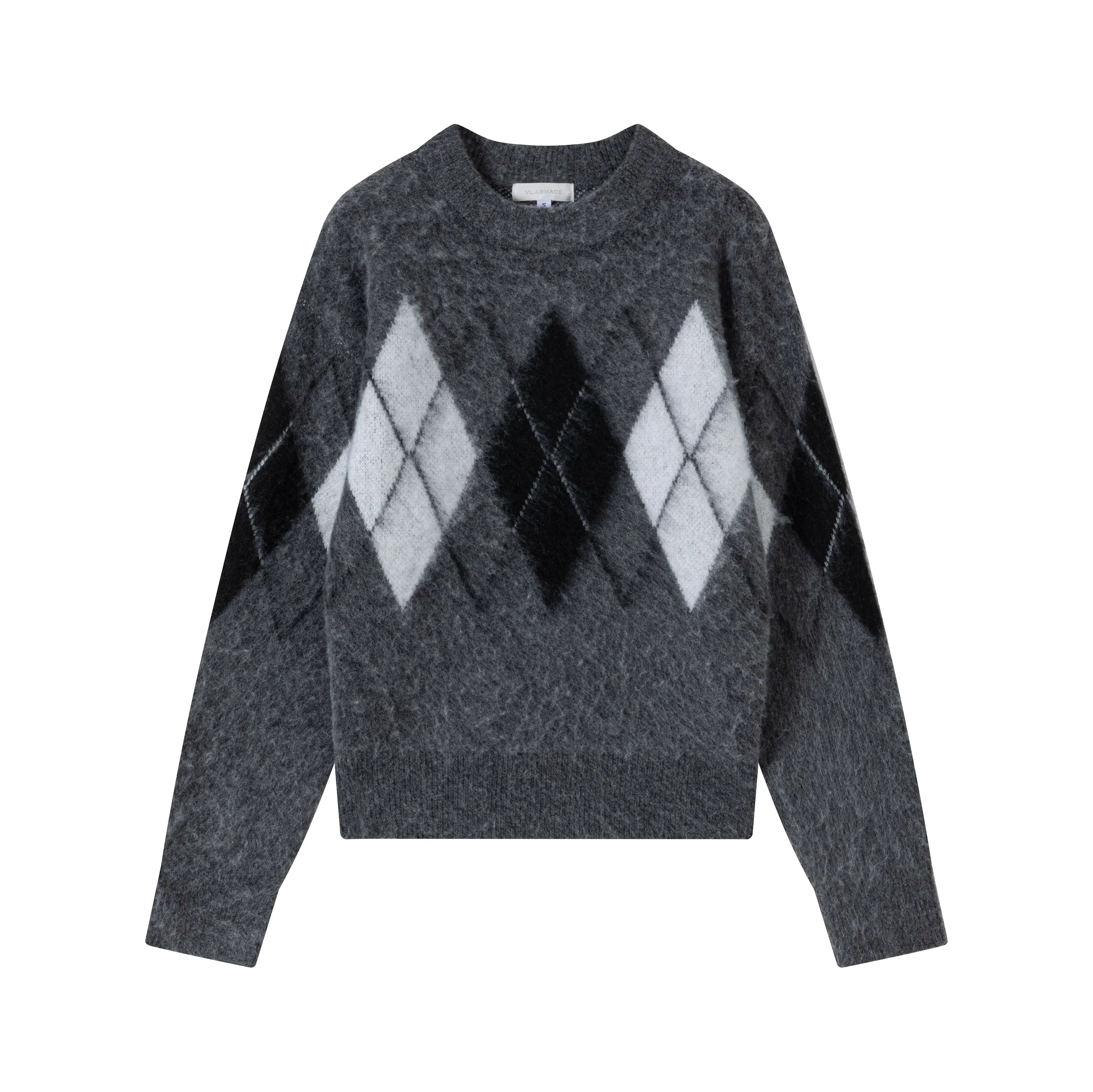 Brushed Argyle Wool-Blend Crewneck - Image 9