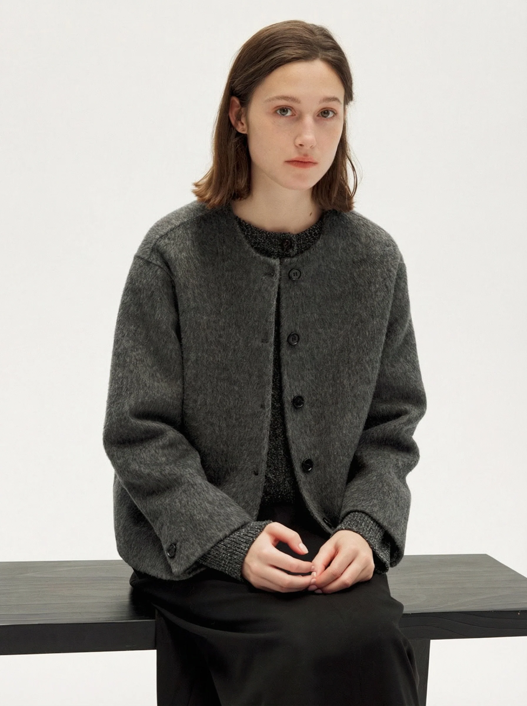 Brushed Button Jacket