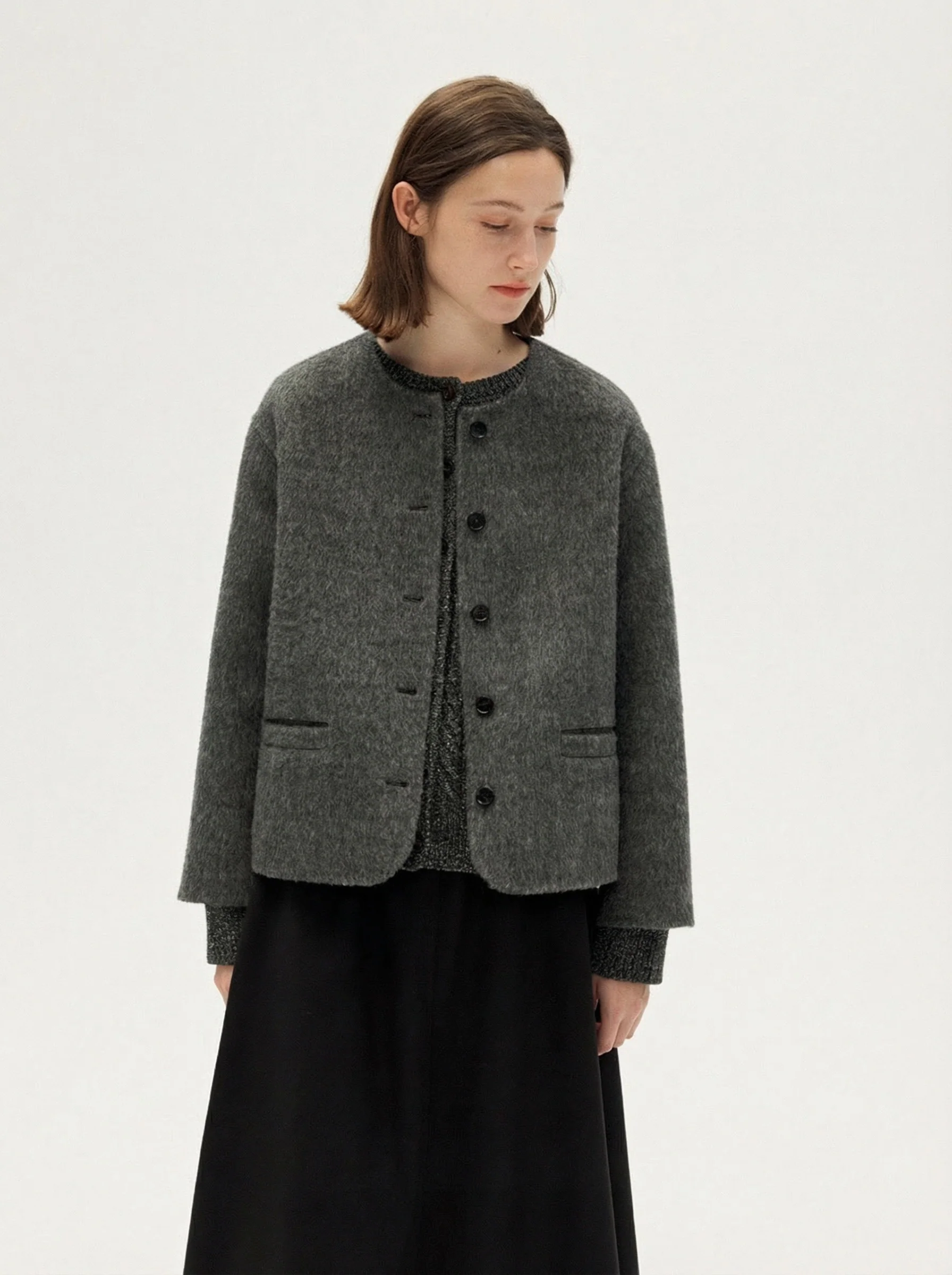 Brushed Button Jacket - Image 2