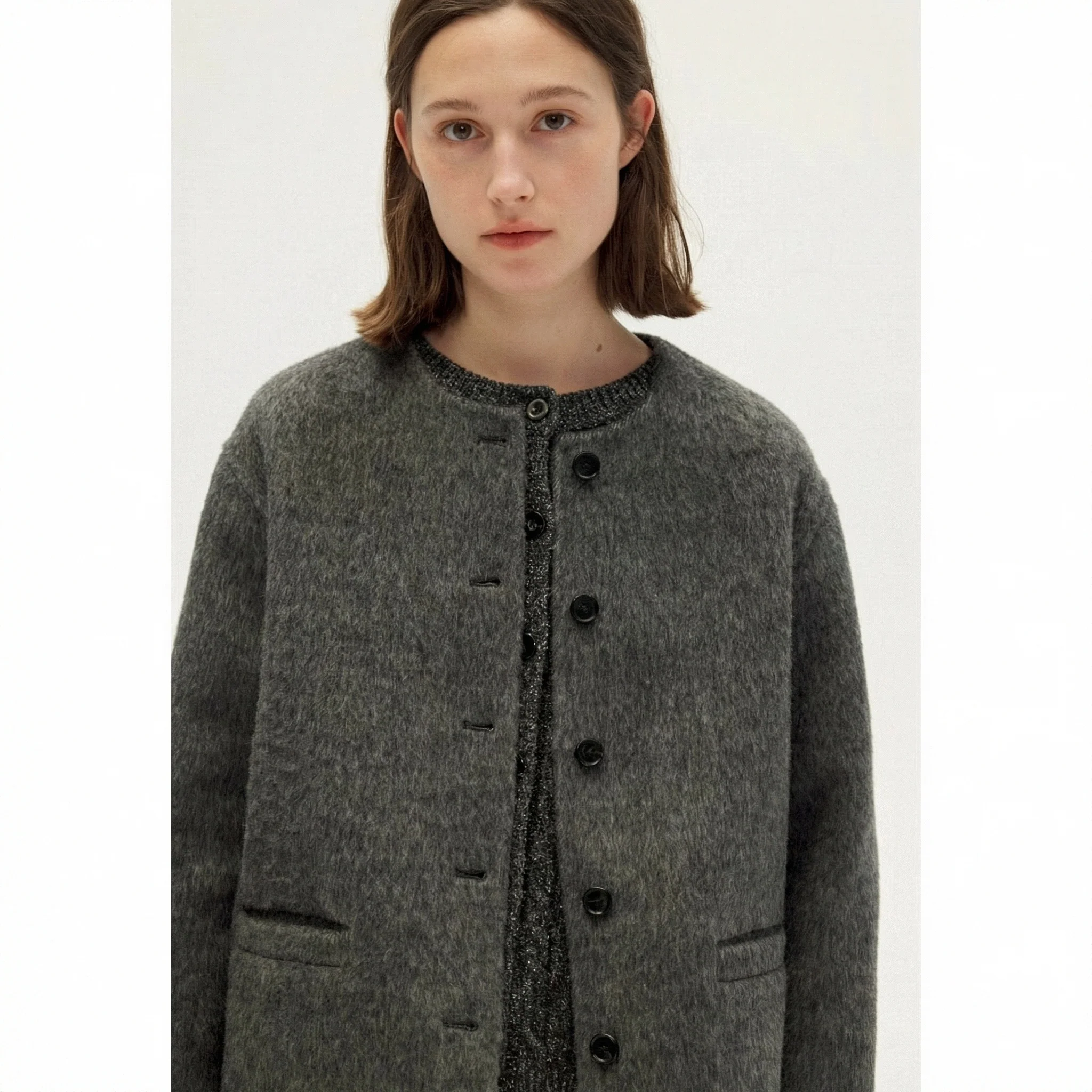 Brushed Button Jacket - Image 6