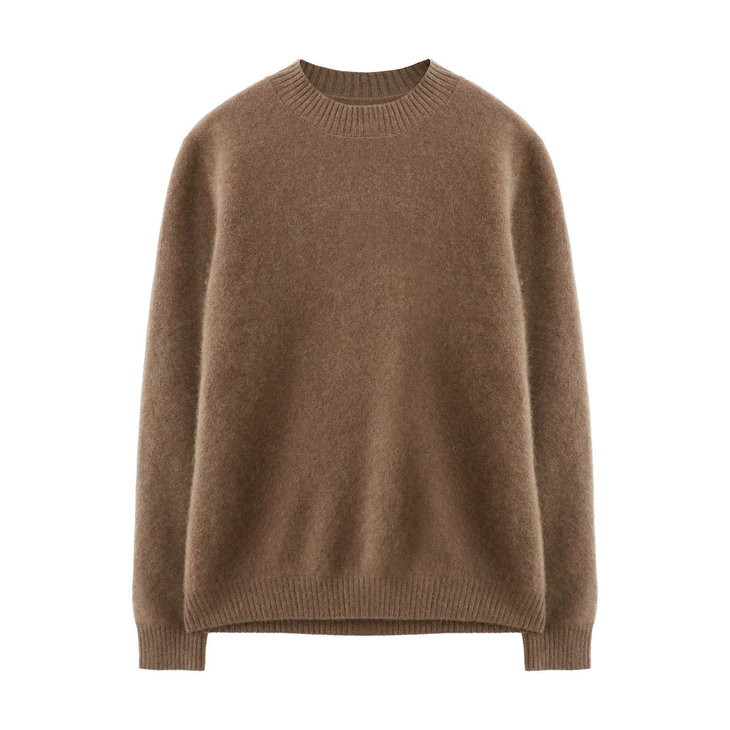 Brushed Cashmere Blend Crewneck Sweater - Image 5