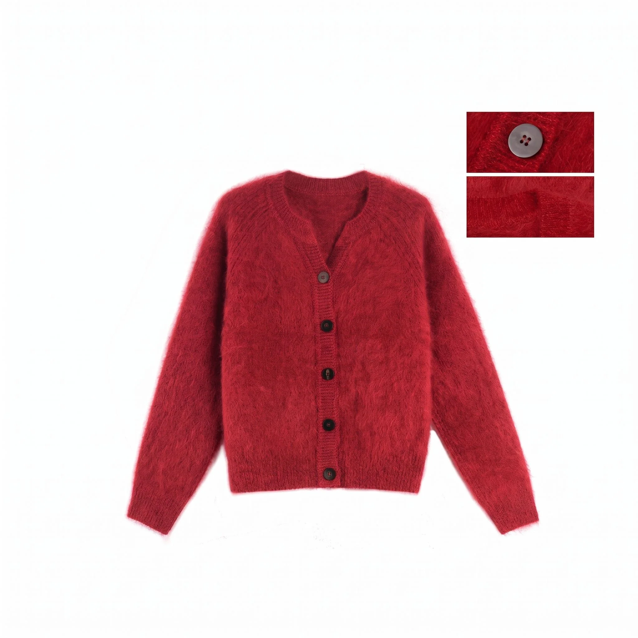 Brushed Cashmere Cardigan - Image 7