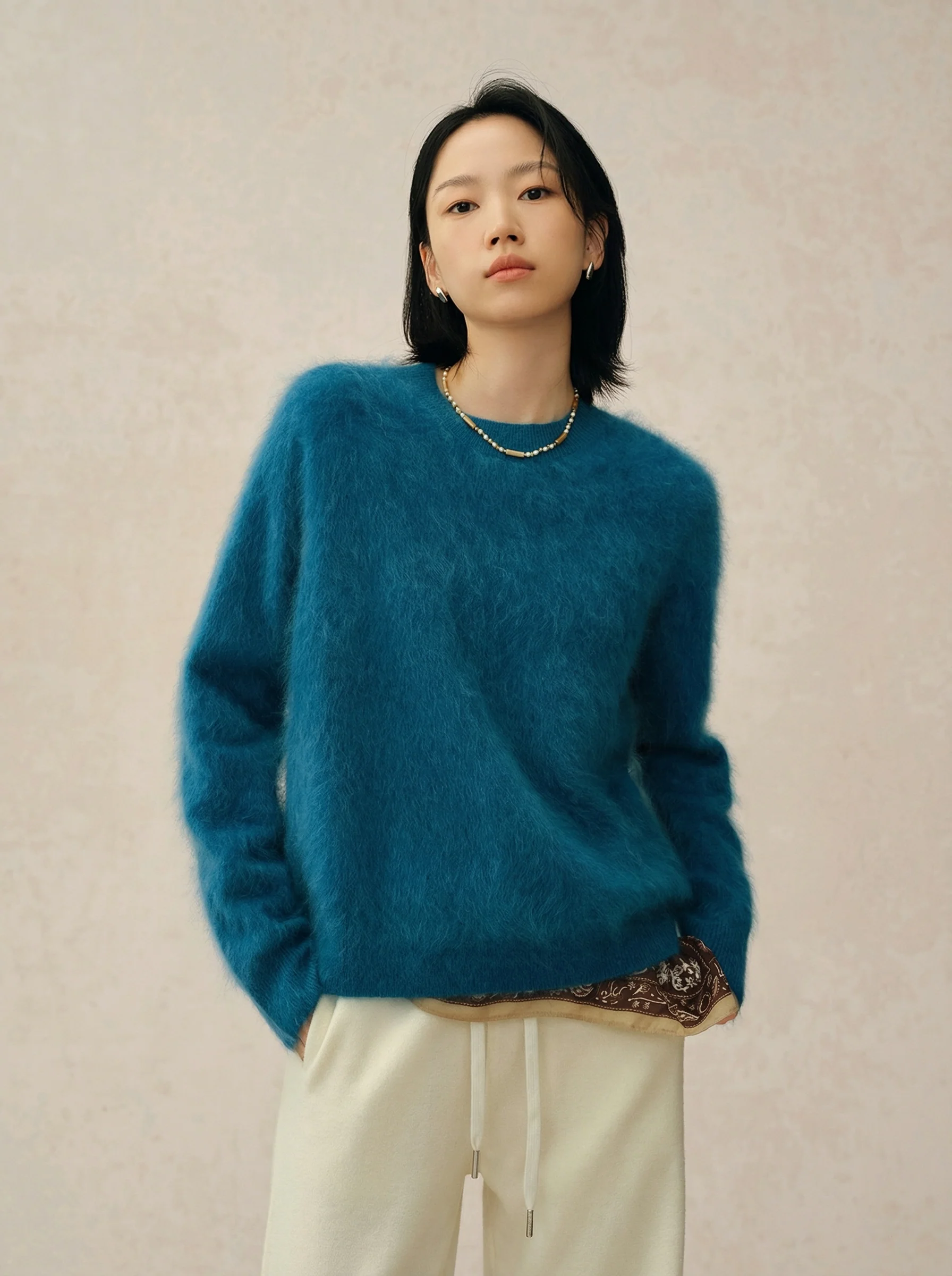 Brushed Cashmere Crewneck Sweater - Image 5