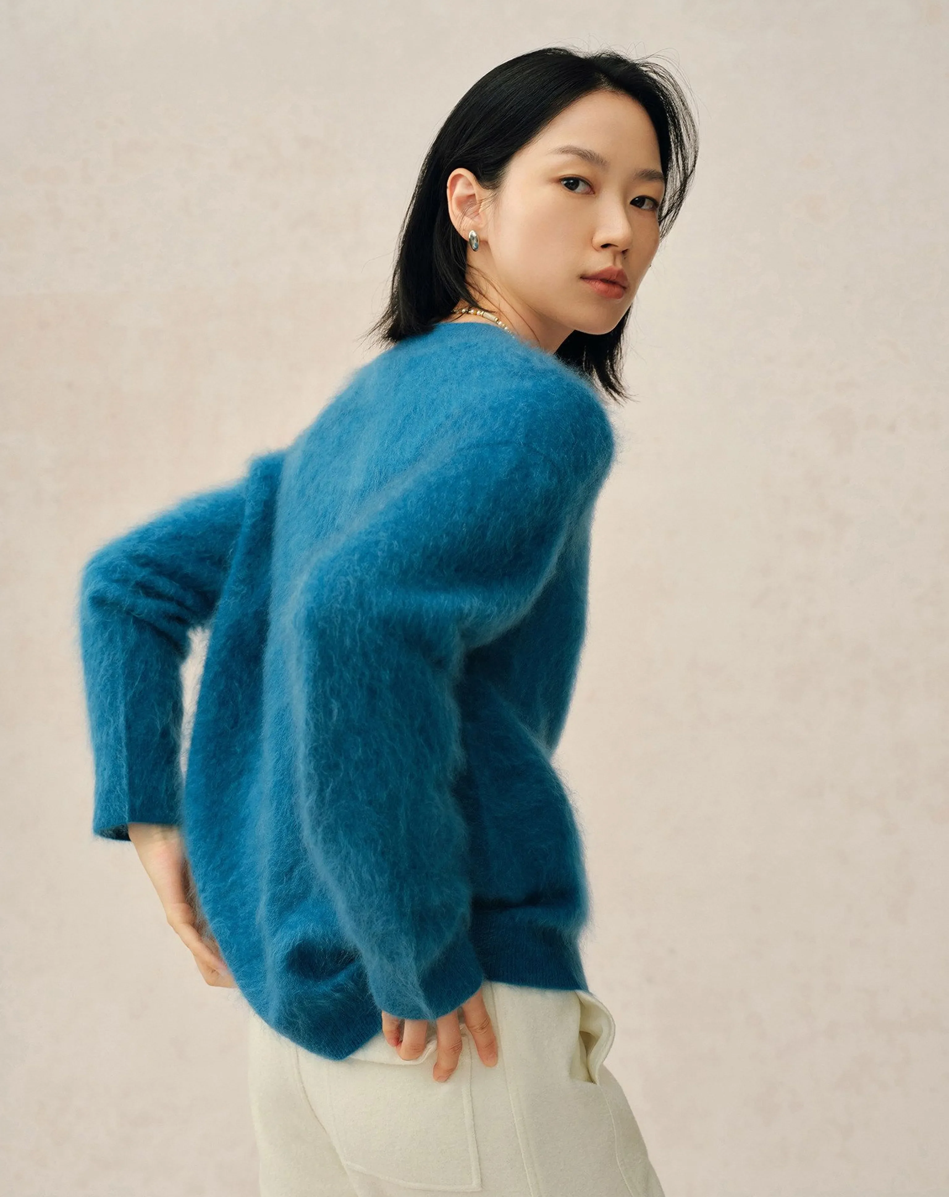 Brushed Cashmere Crewneck Sweater - Image 6
