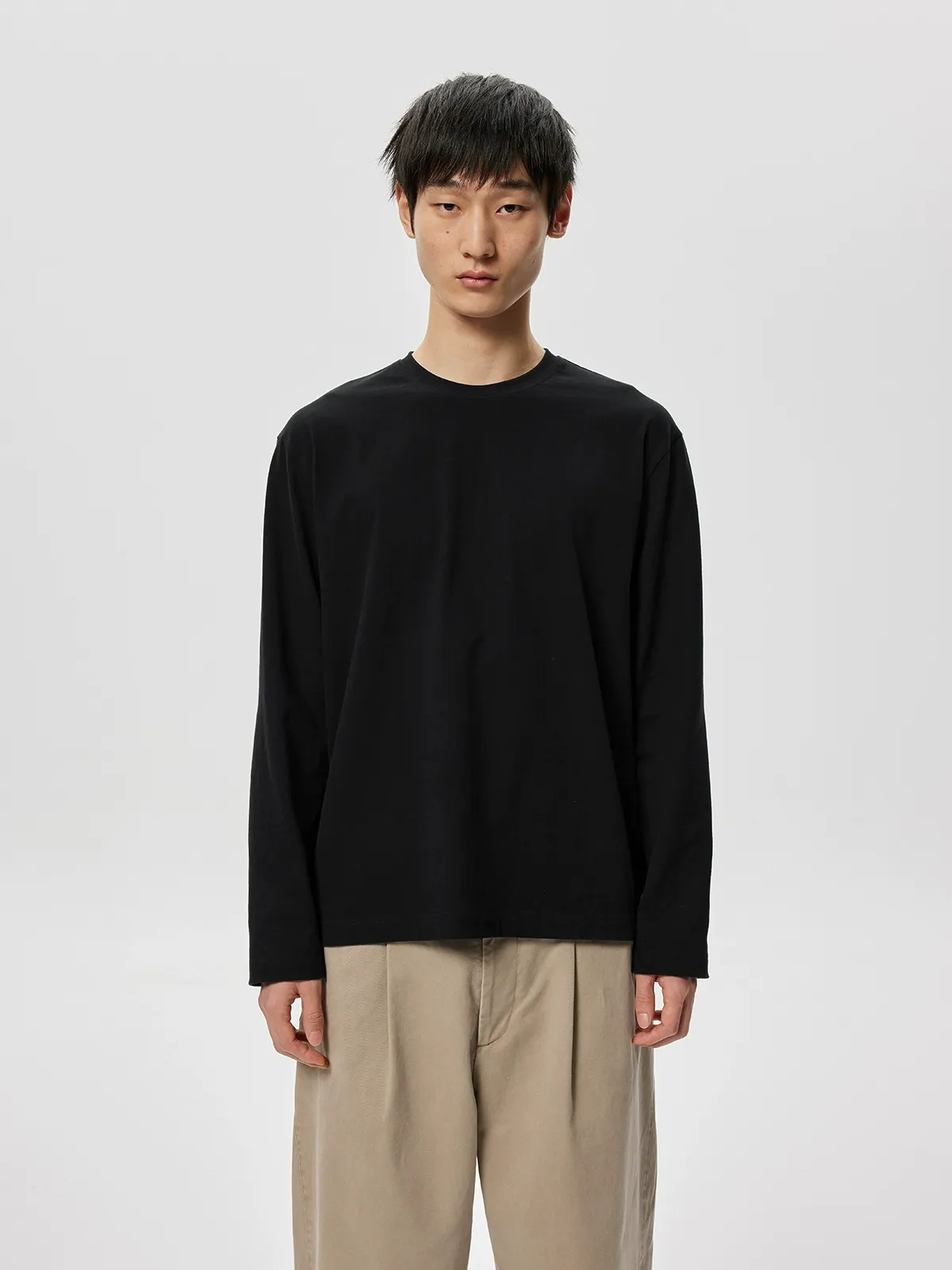 Brushed Cotton Long-Sleeve Tee - Image 6