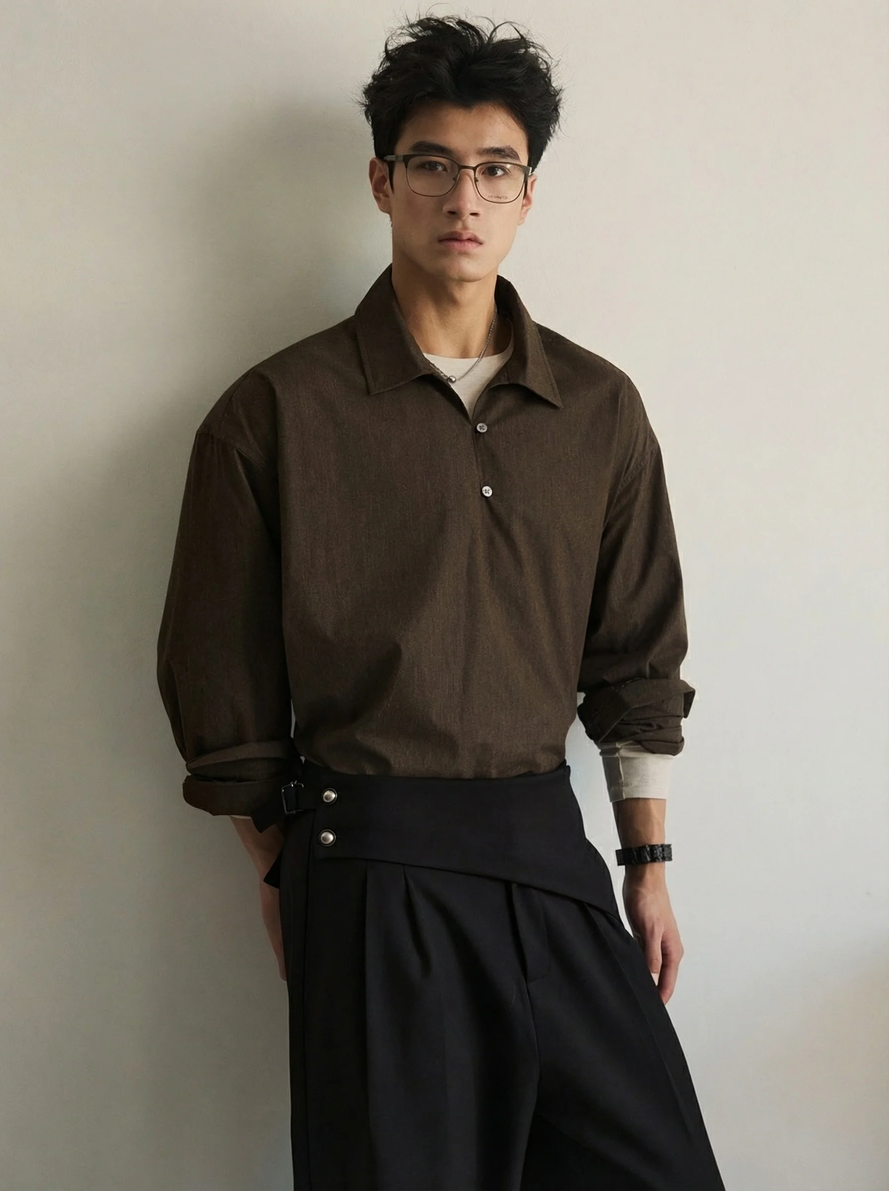 Brushed Cotton Popover Shirt