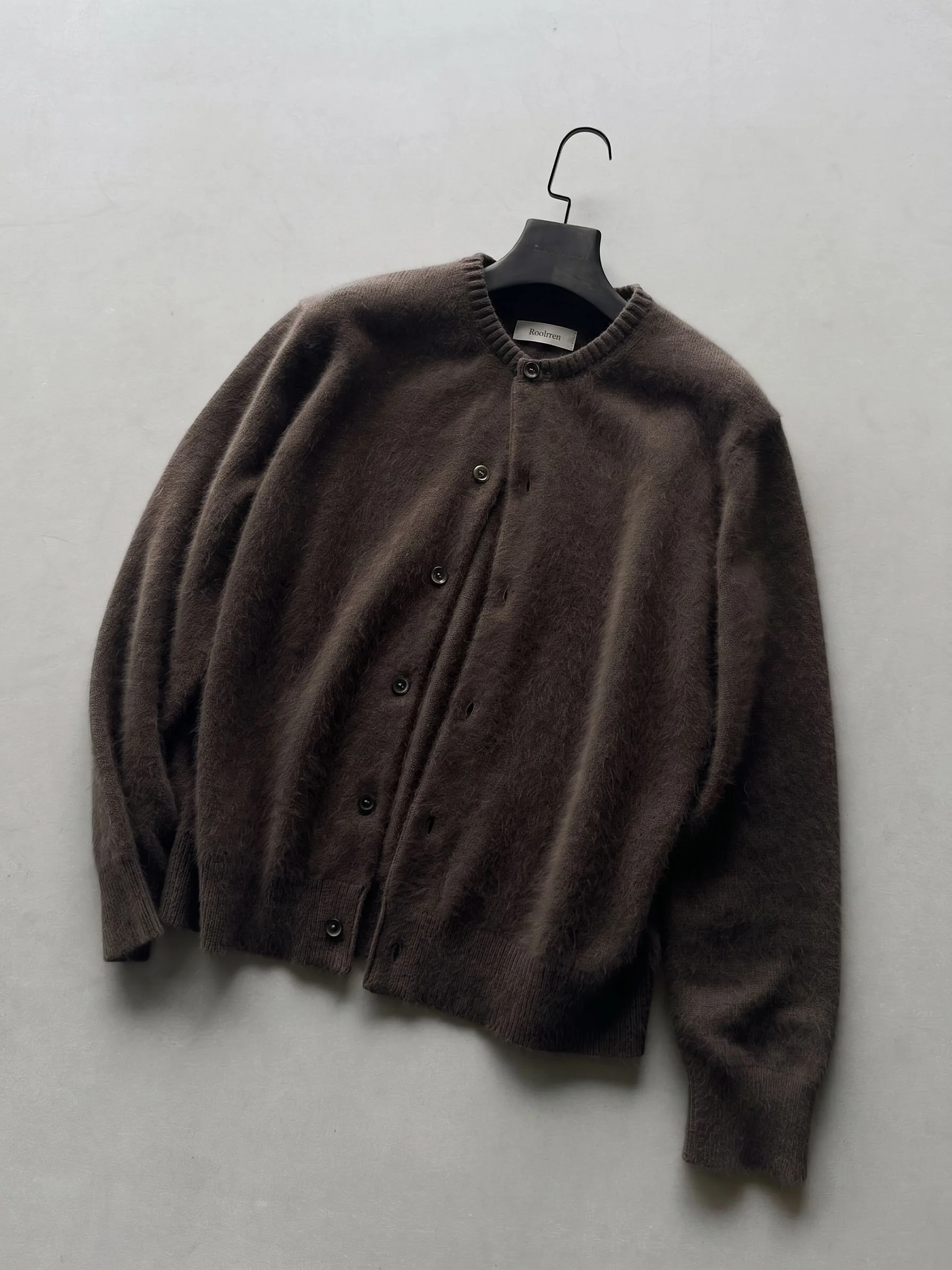 Brushed Crewneck Cardigan - Image 5