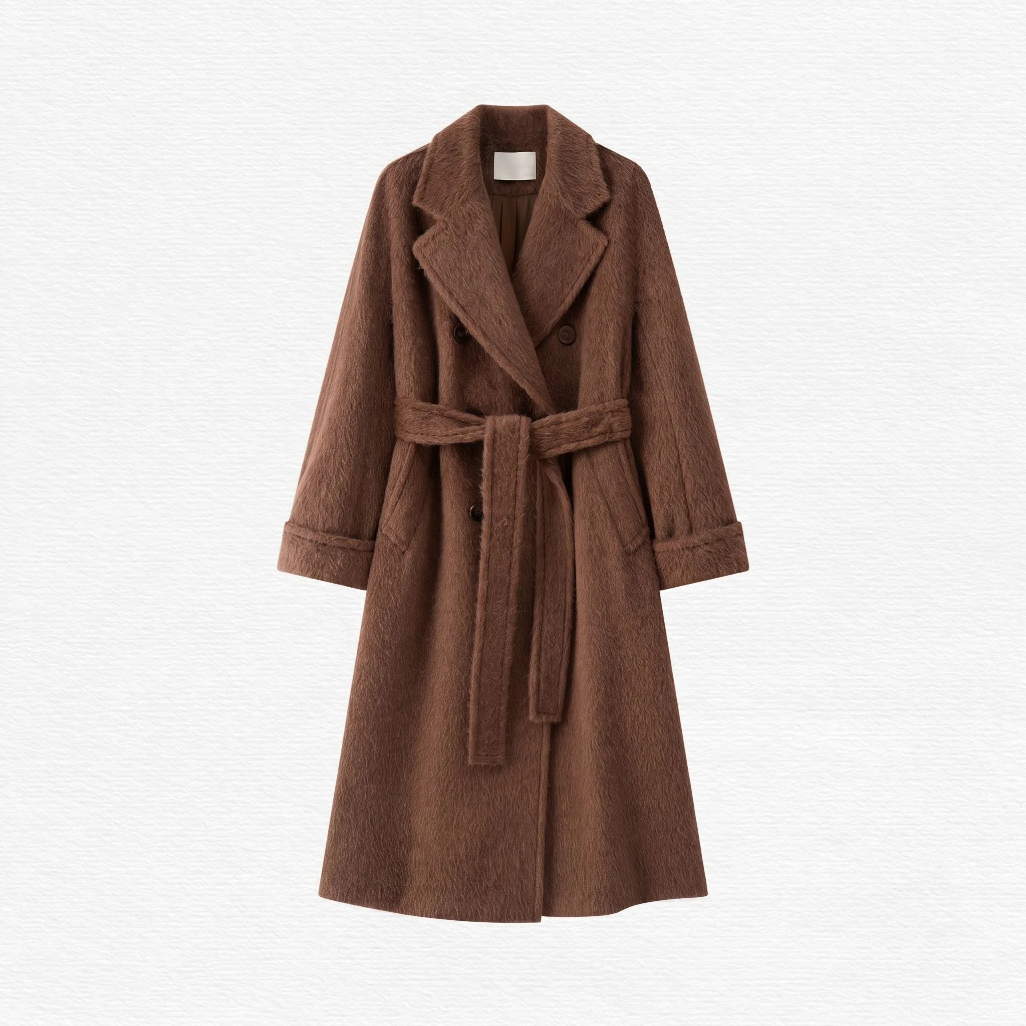 Brushed Double-Breasted Coat - Image 10