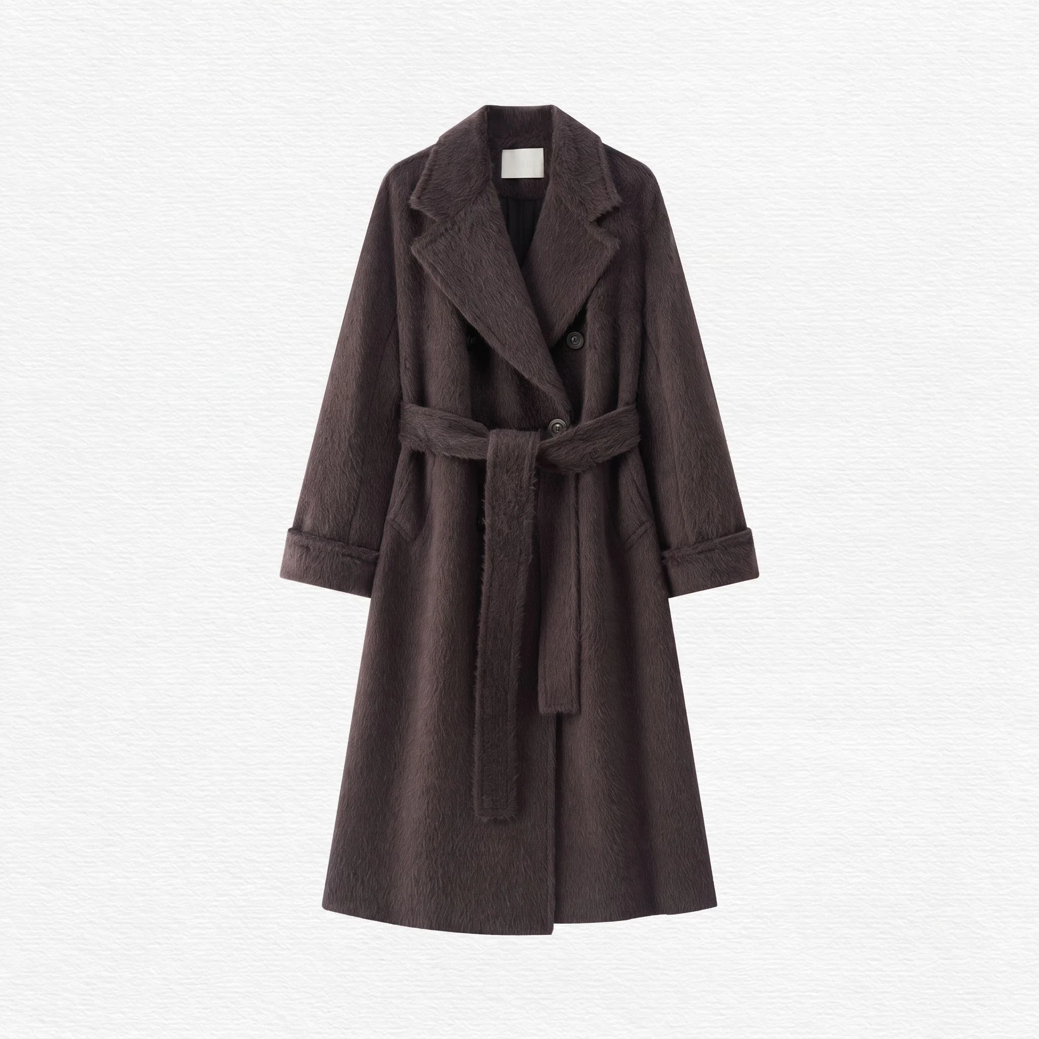 Brushed Double-Breasted Coat - Image 11