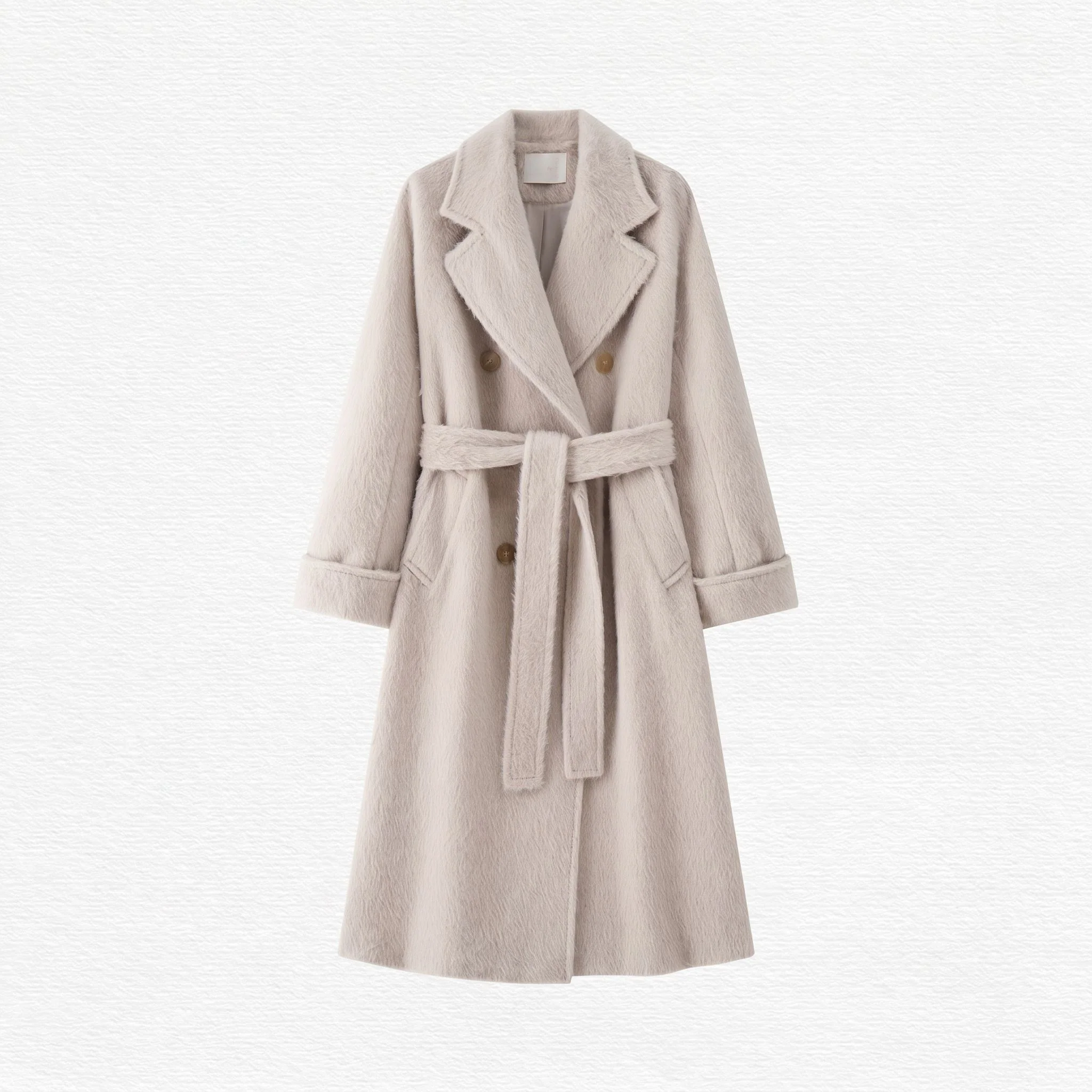 Brushed Double-Breasted Coat - Image 12
