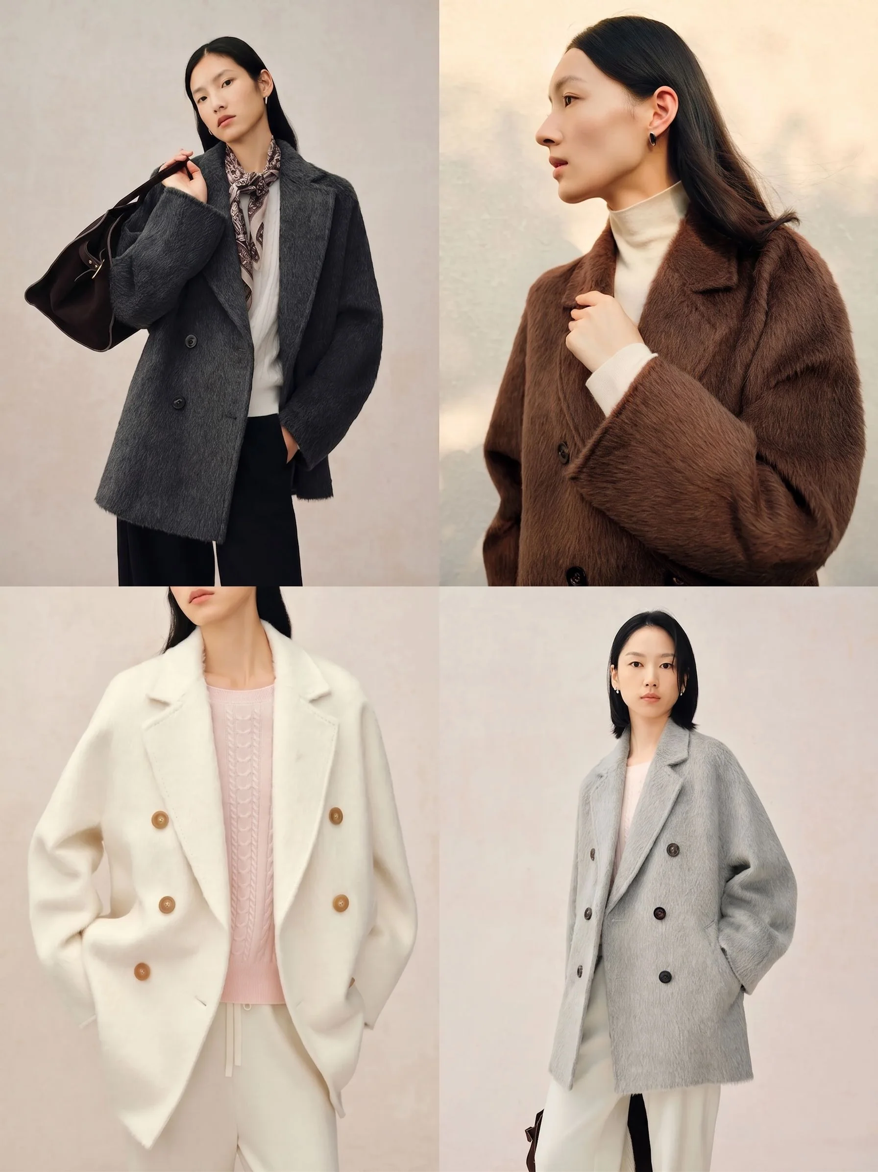 Brushed Double-Breasted Coat - Image 5