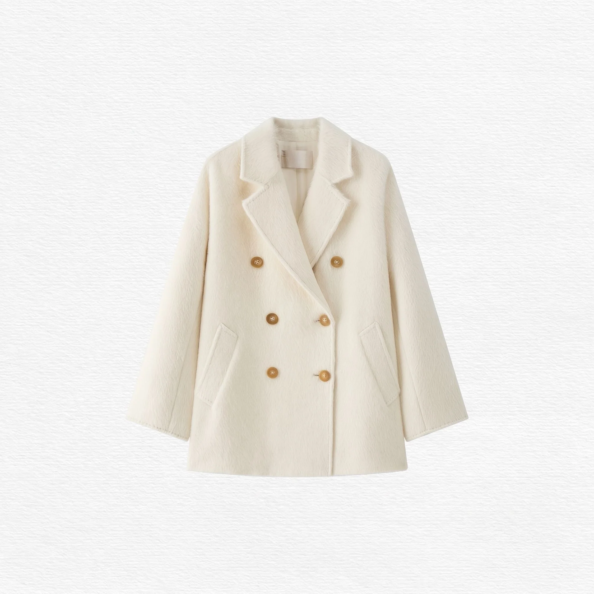 Brushed Double-Breasted Coat - Image 9