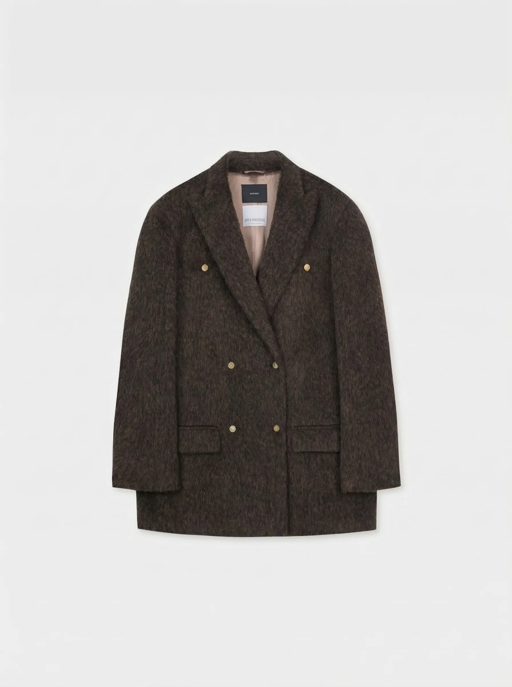 Brushed Double-Breasted Coat - Image 8