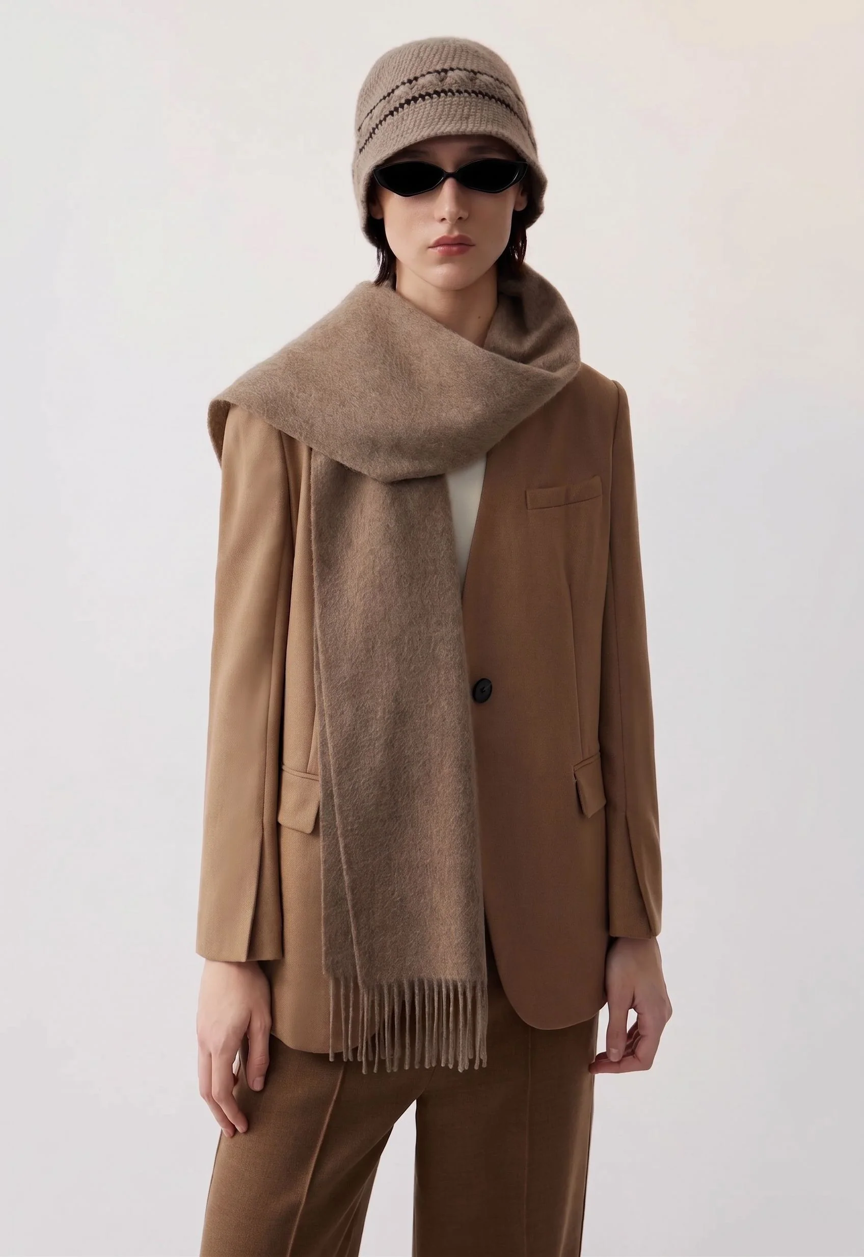 Brushed Fringed Scarf - Image 2