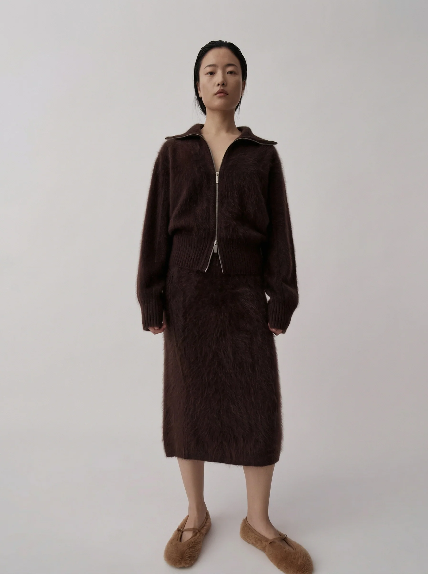 Brushed Knit Midi Skirt - Image 4