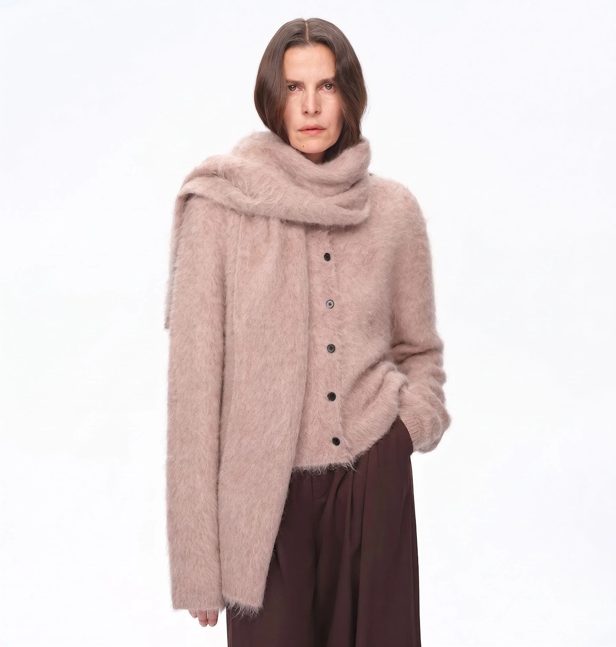 Brushed Knit Scarf