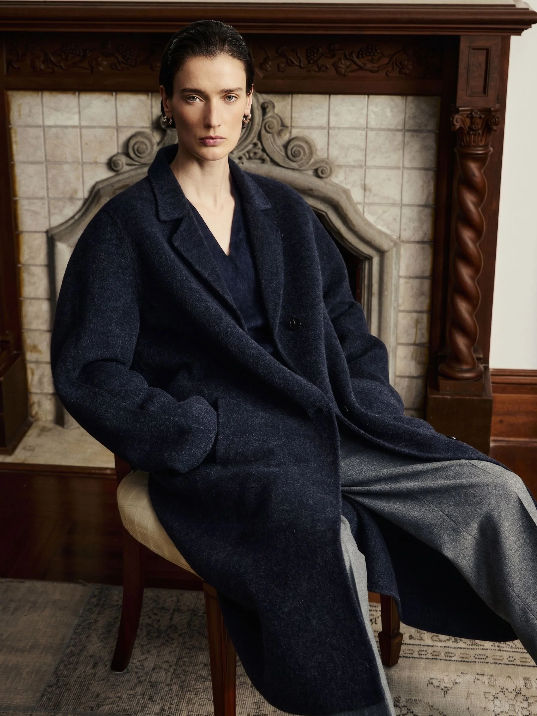 Brushed Long Coat - Image 2
