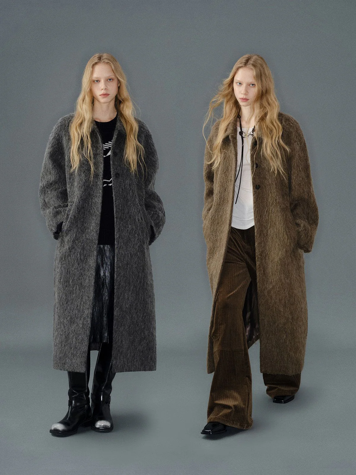 Brushed Long Coat