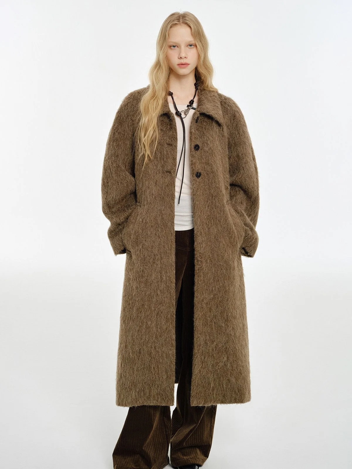 Brushed Long Coat - Image 2