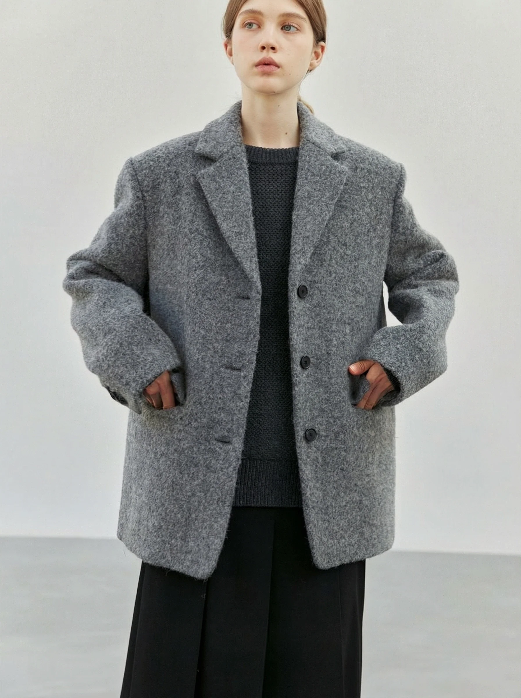 Brushed Oversized Blazer - Image 2