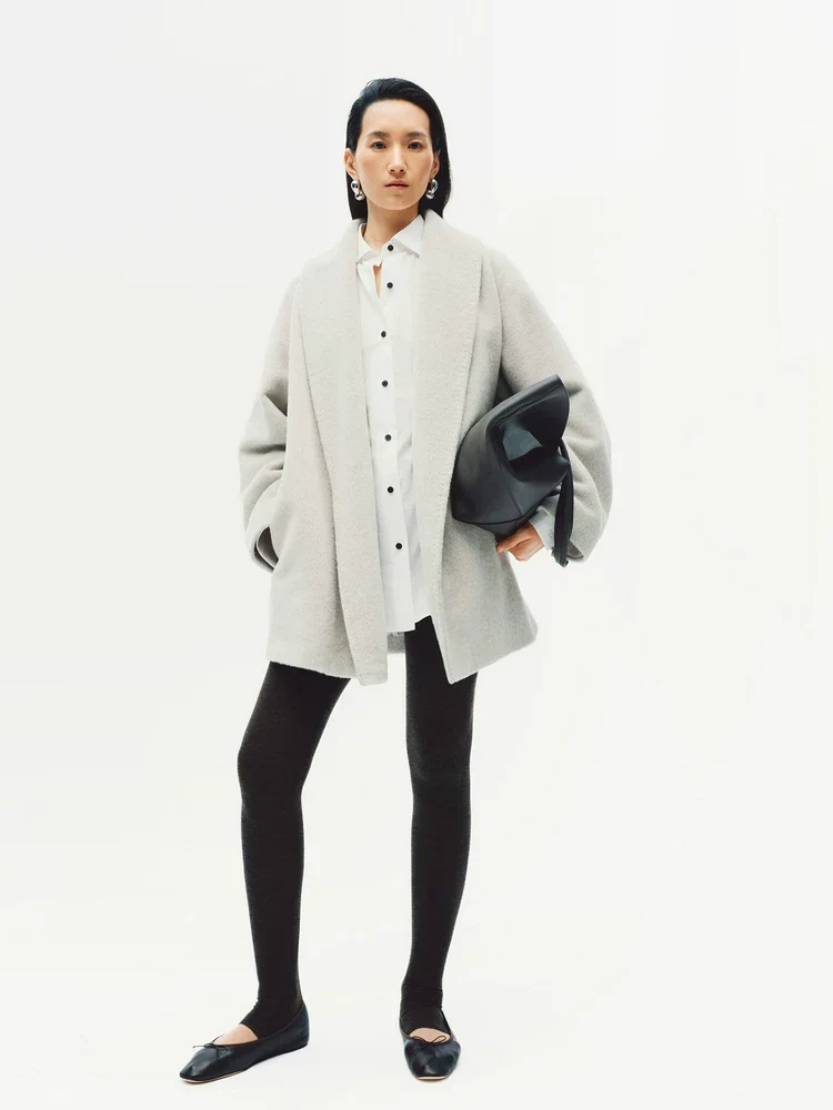 Brushed Shawl Coat