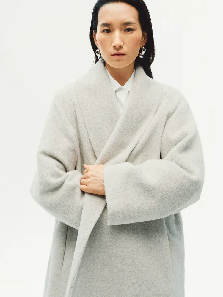 Brushed Shawl Coat - Image 3